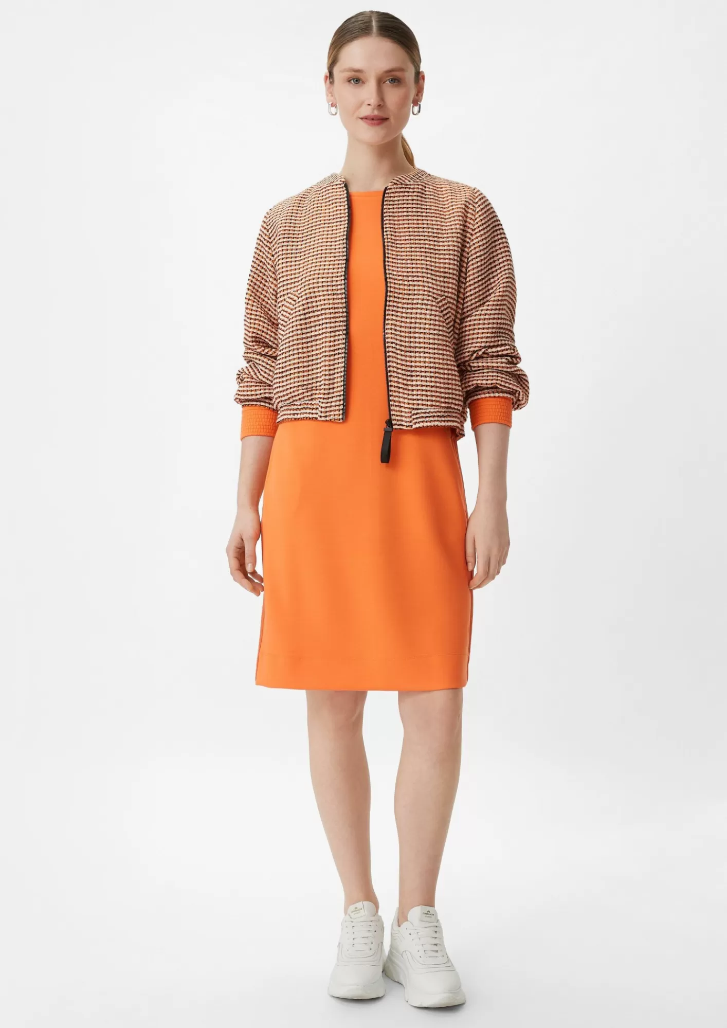 Outlet Comma Scuba-Kleid Mit Seitlichen Details