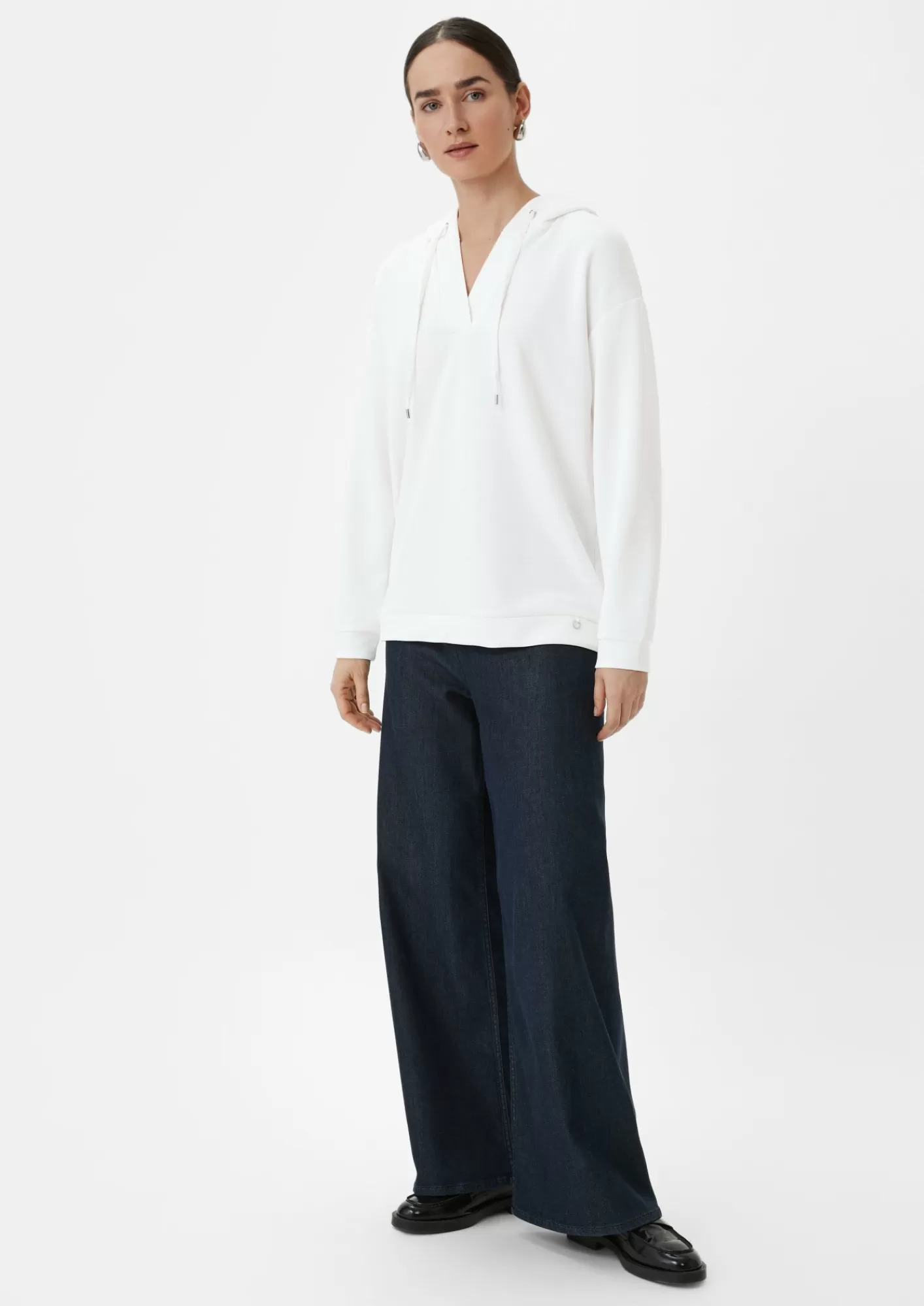 Discount Comma Scuba-Sweatshirt Mit Gefutterter Kapuze