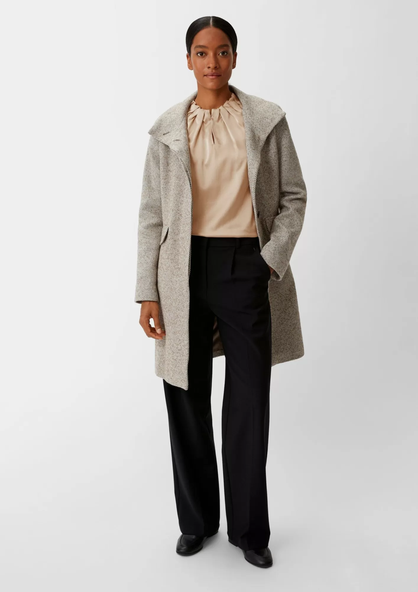 Best Comma Seidenbluse Mit Kapparmel
