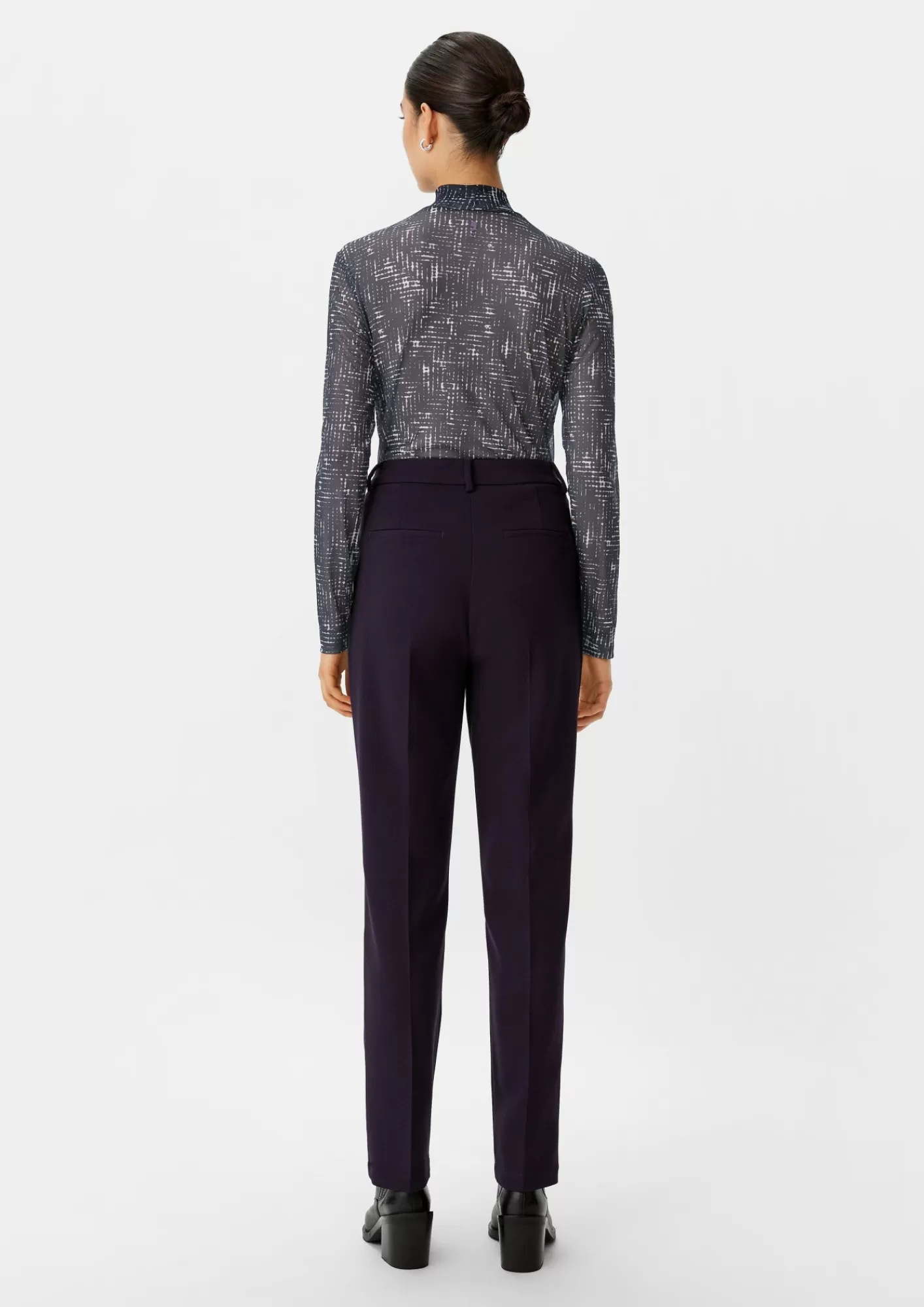 Hot Comma Semitransparentes Longsleeve Aus Mesh