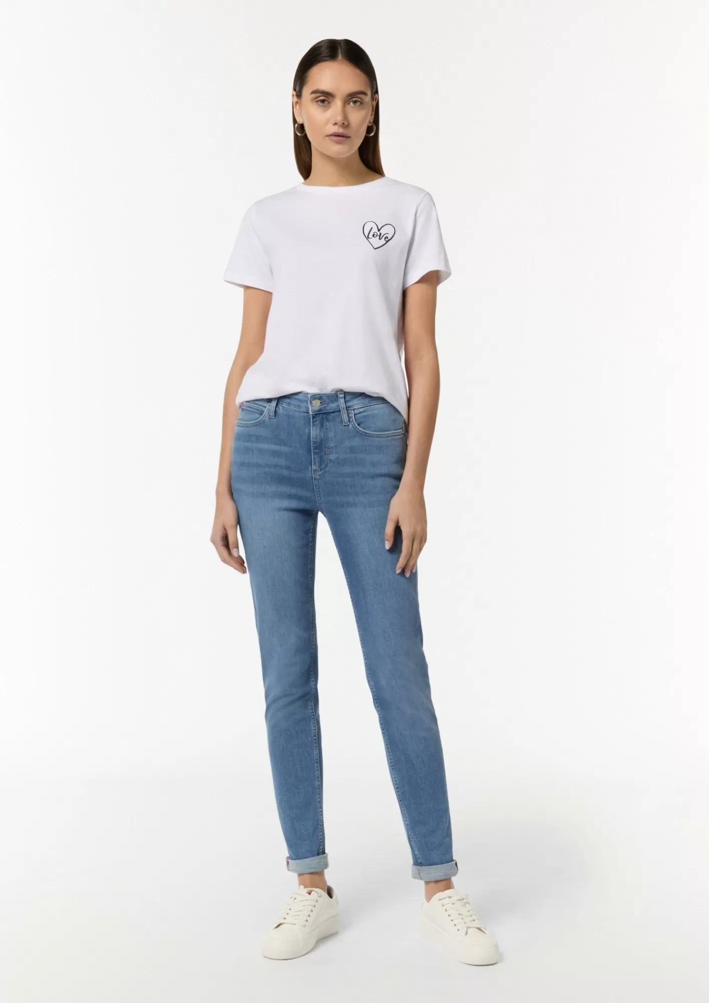 Fashion Comma Skinny: Jeans Mit Saum Zum Aufrollen