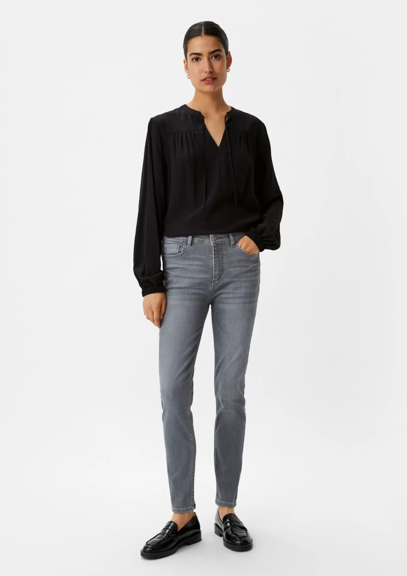 Fashion Comma Skinny: Jeans Mit Waschung