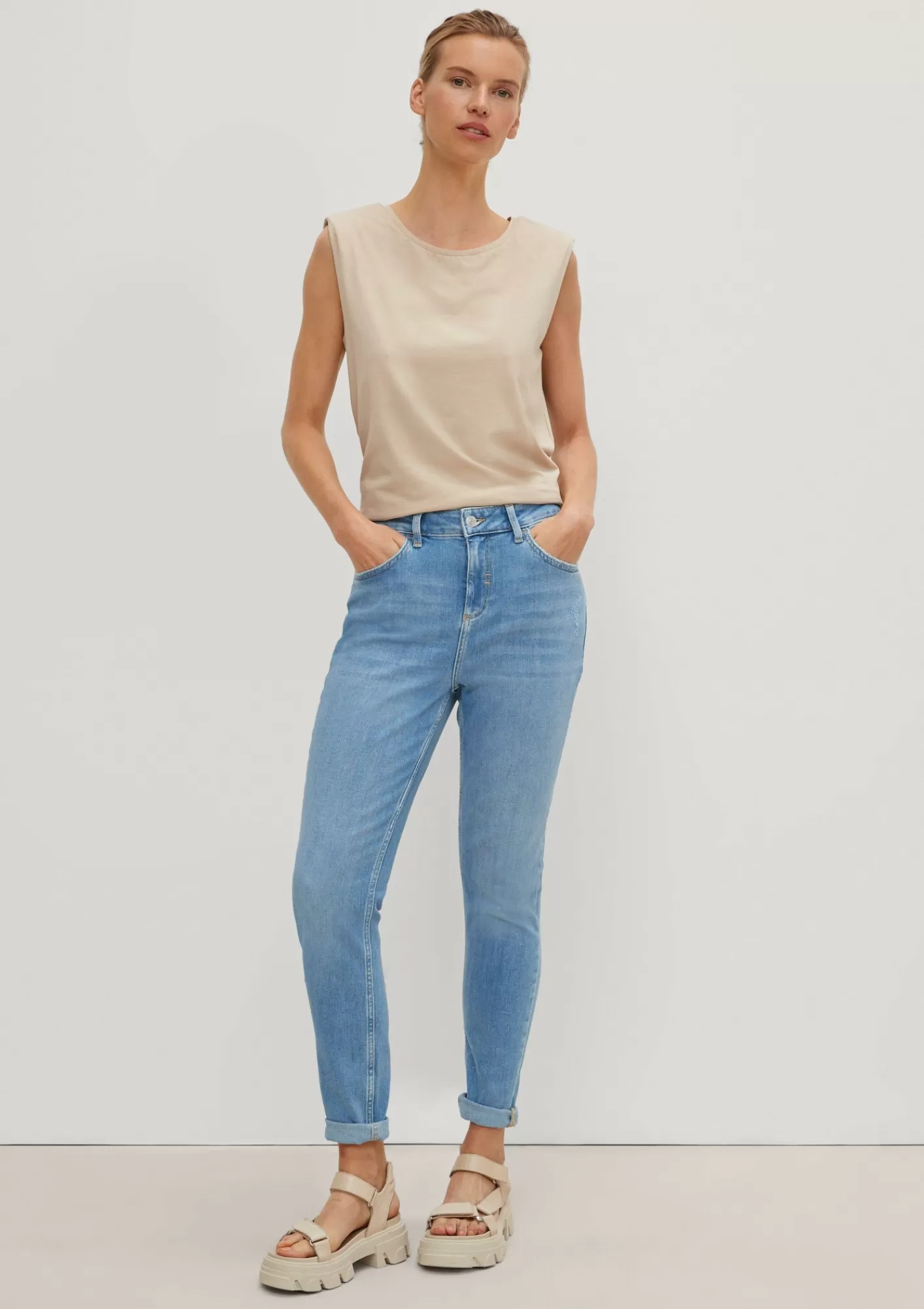 New Comma Skinny: Jeans Mit Waschung