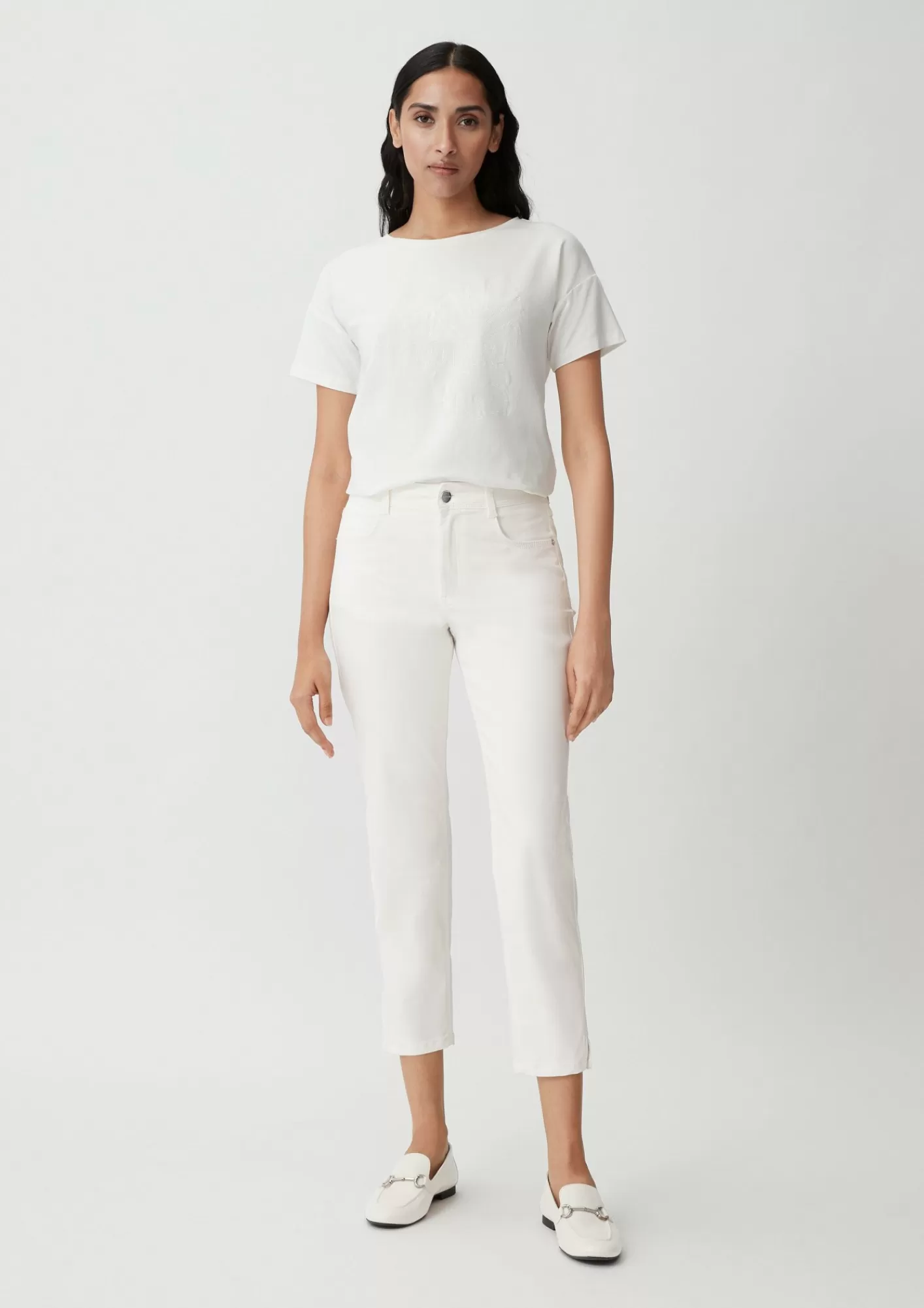 Outlet Comma Slim: Hose Aus Baumwollmix