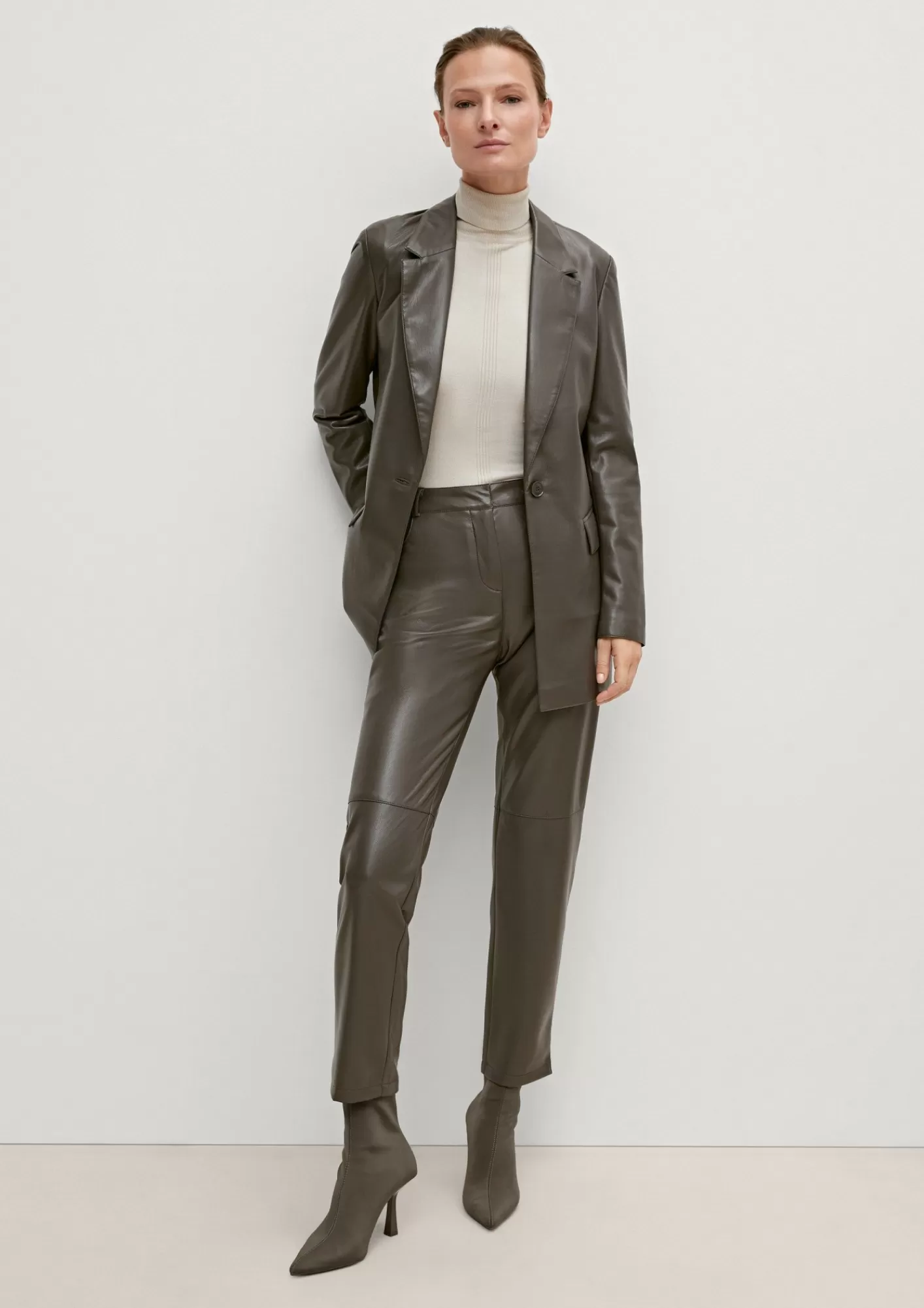 Cheap Comma Slim: Hose Aus Lederimitat