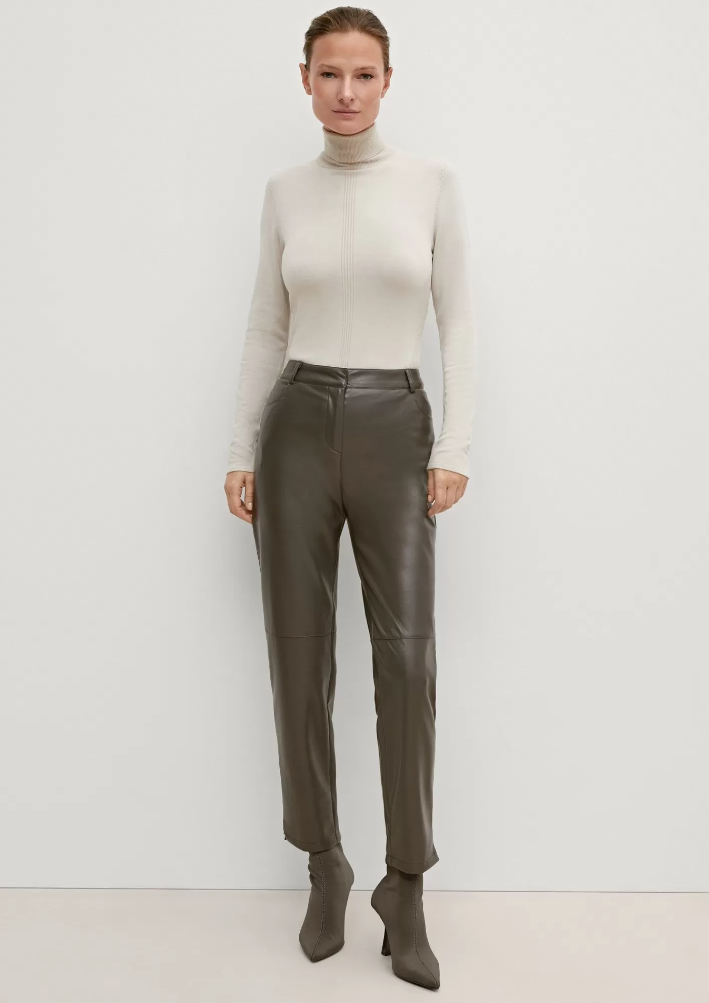 Cheap Comma Slim: Hose Aus Lederimitat