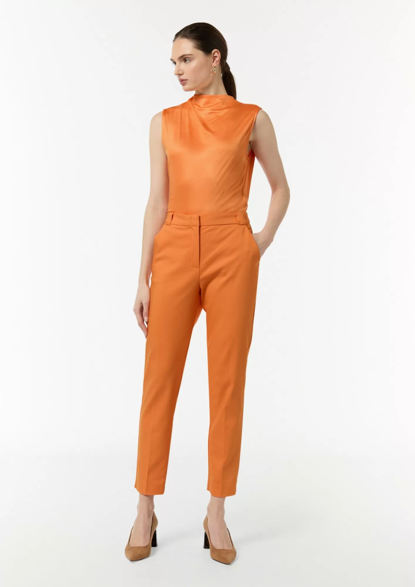 Hot Comma Slim: Hose Mit Bugelfalten