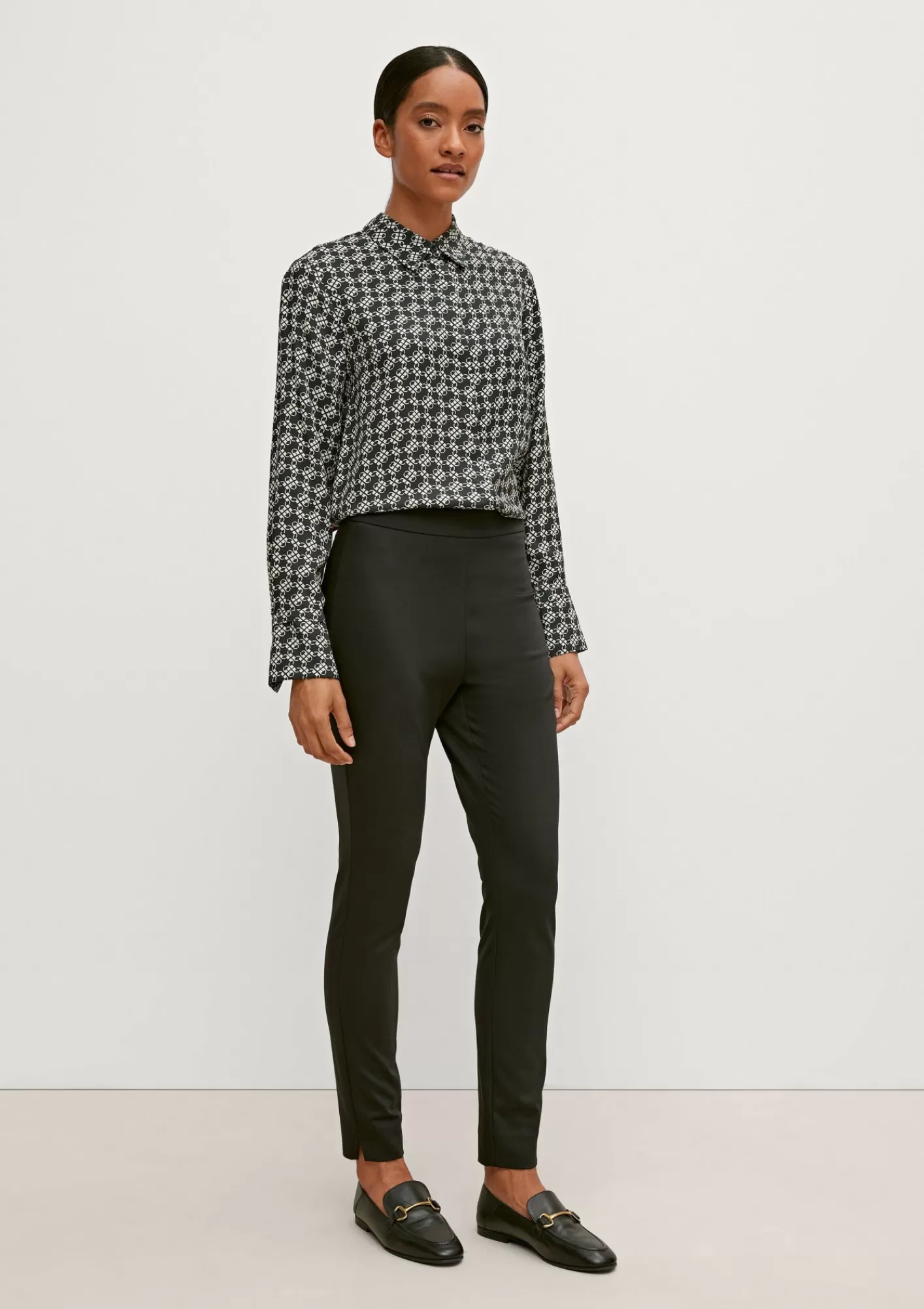 Fashion Comma Slim: Hose Mit Seitlichem Verschluss