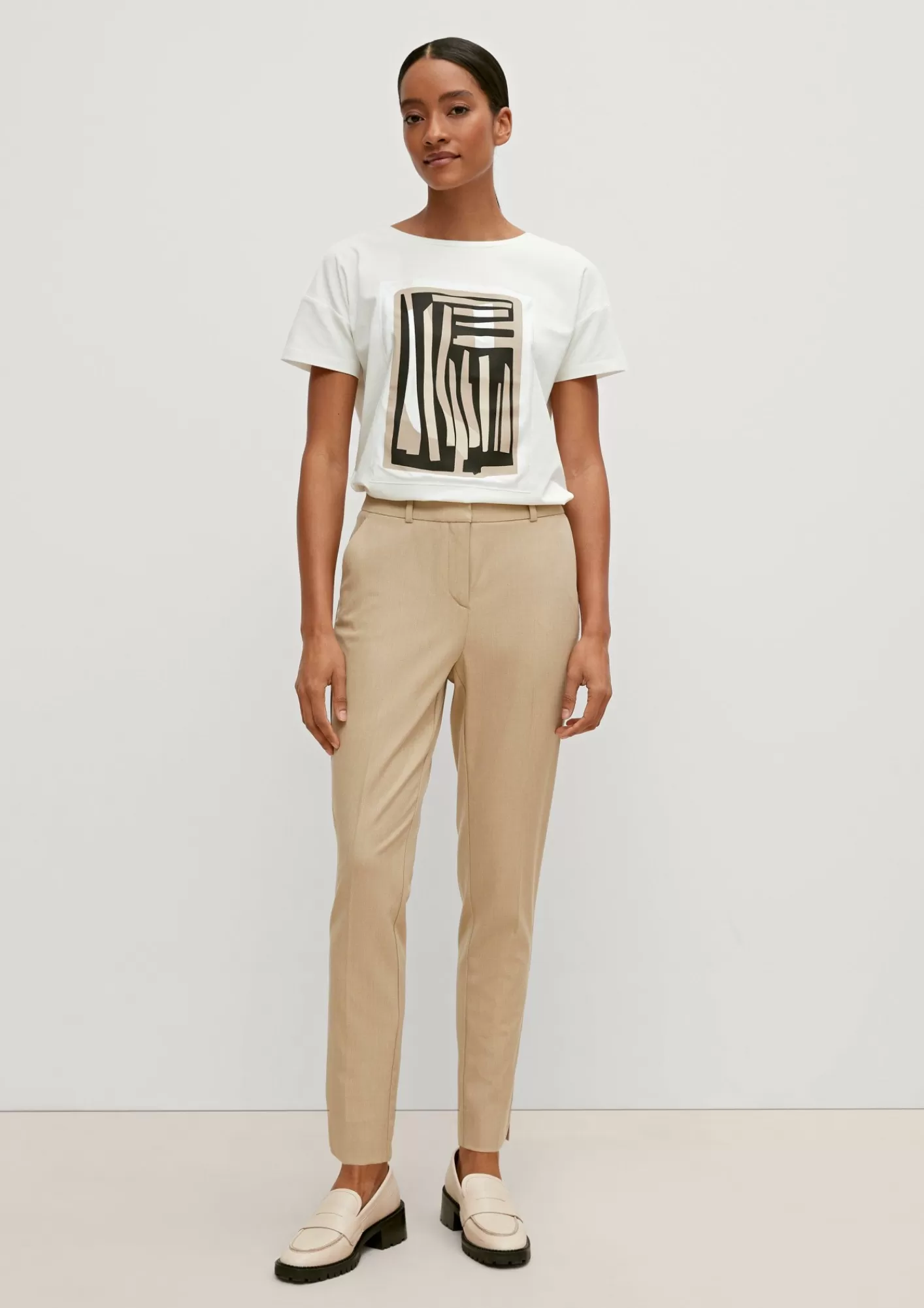 Outlet Comma Slim: Hose Mit Webstruktur