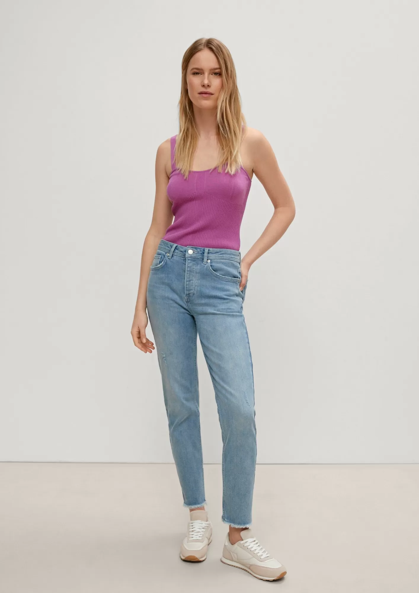 Cheap Comma Slim: Jeans Im Used-Look