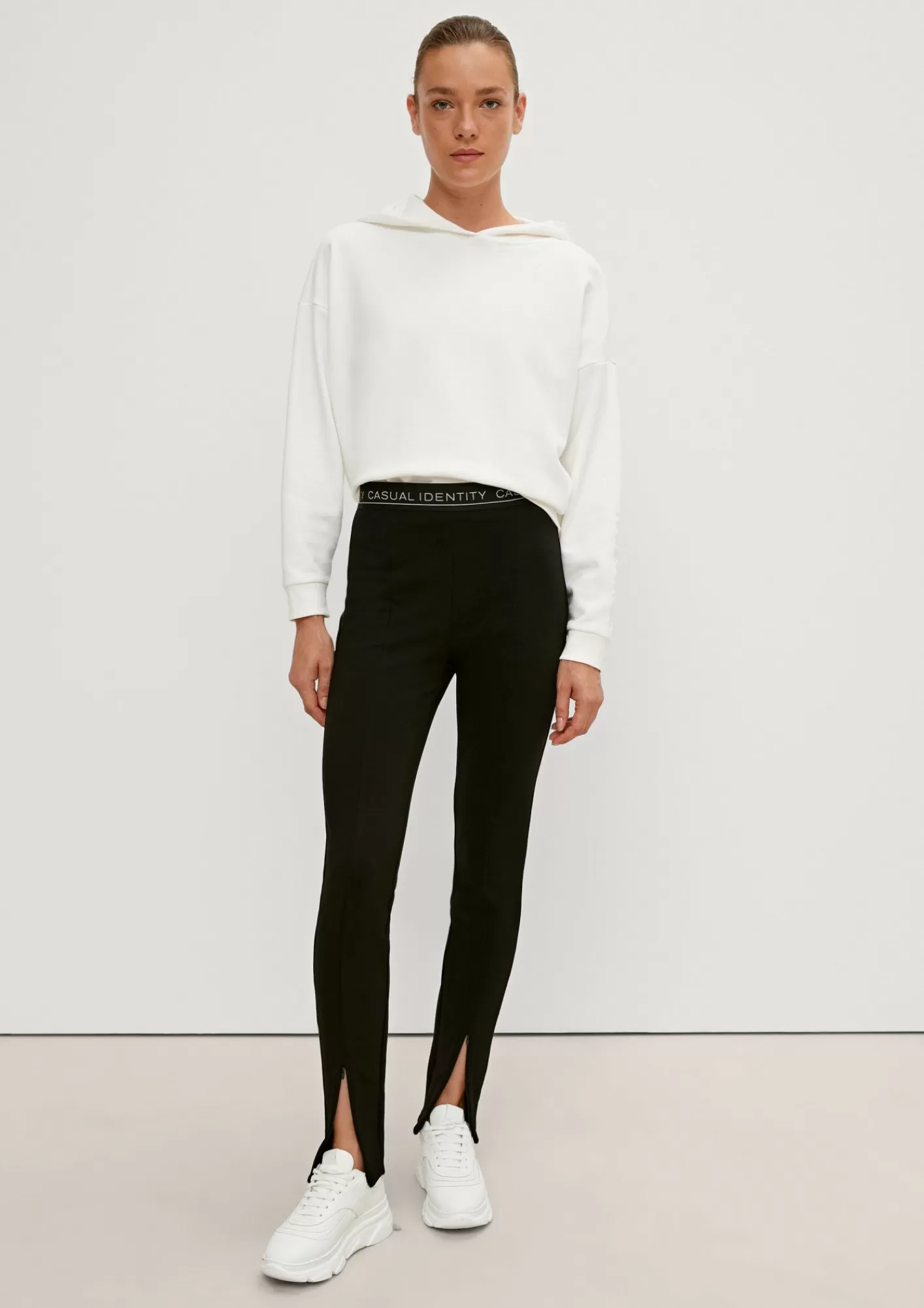 Flash Sale Comma Slim: Leggings Mit Logobund