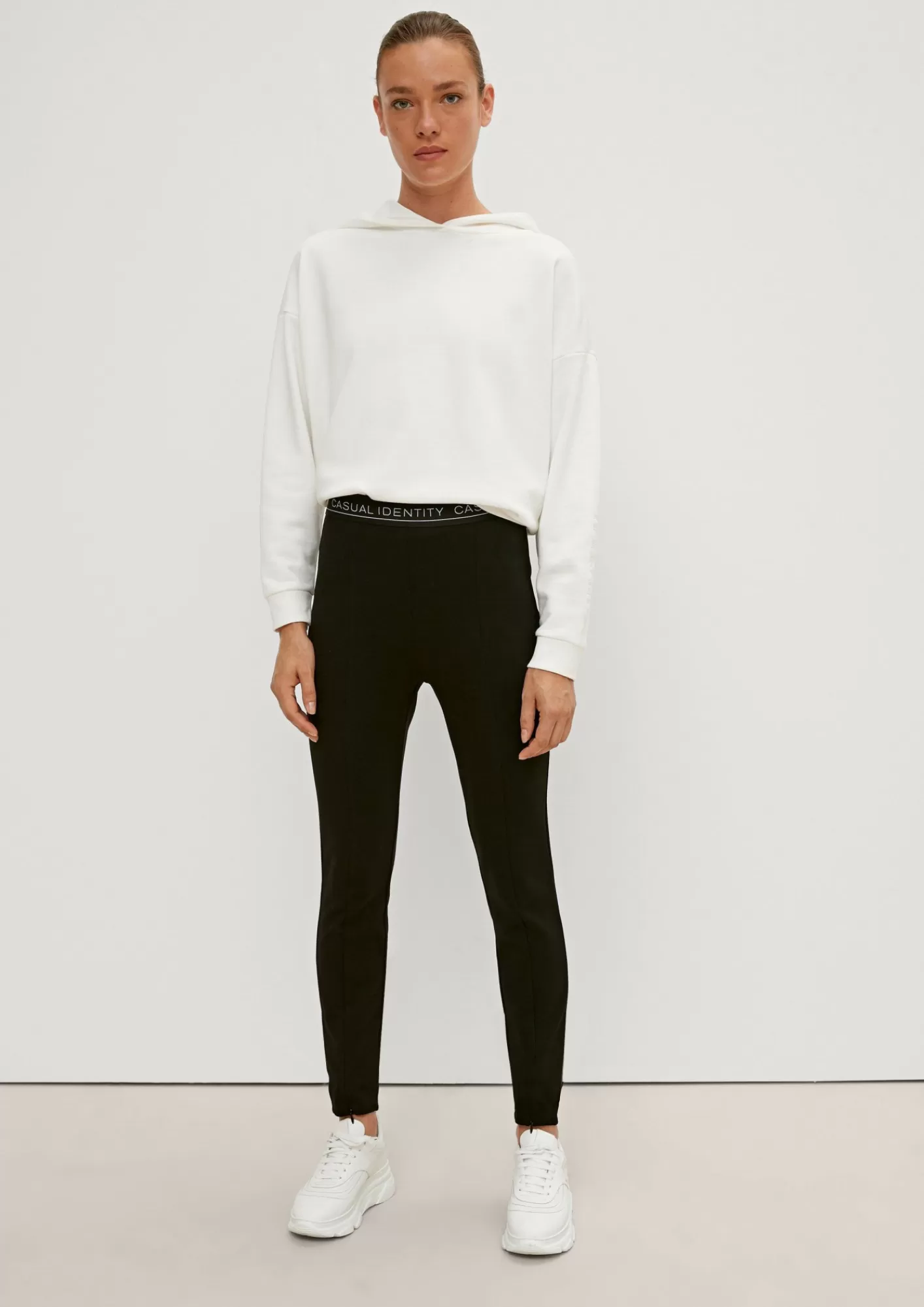 Flash Sale Comma Slim: Leggings Mit Logobund