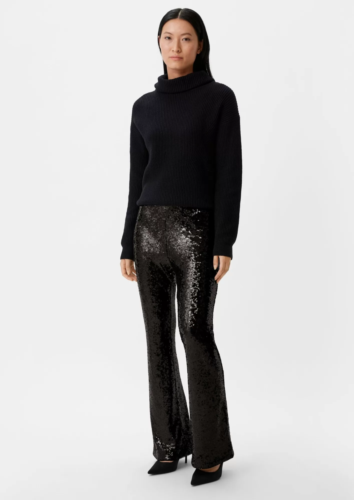Clearance Comma Slim: Mesh-Hose Mit Pailletten