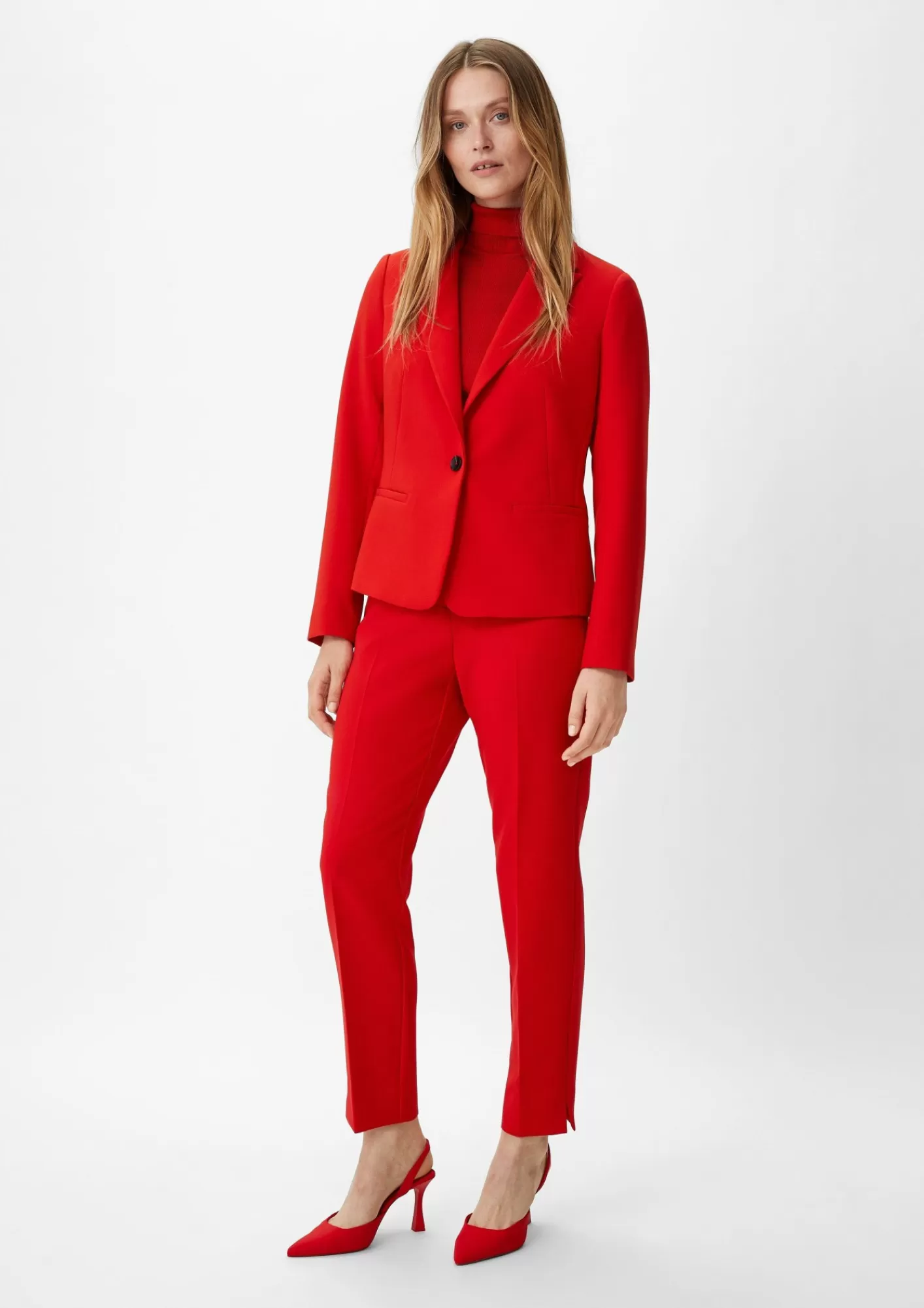 Clearance Comma Slim: Slim Leg-Hose Aus Viskosemix