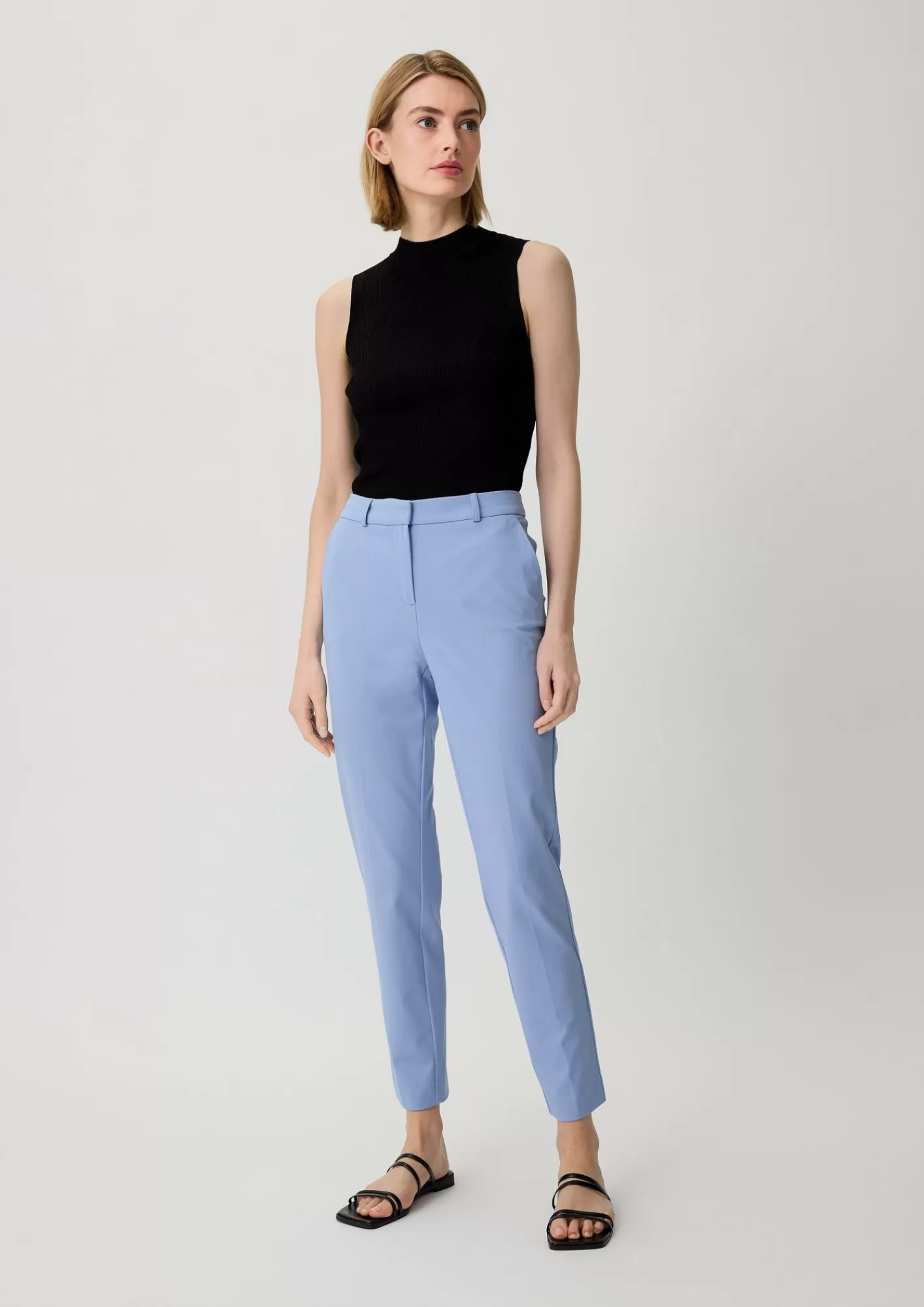 Fashion Comma Slim: Stoffhose Mit Bugelfalte