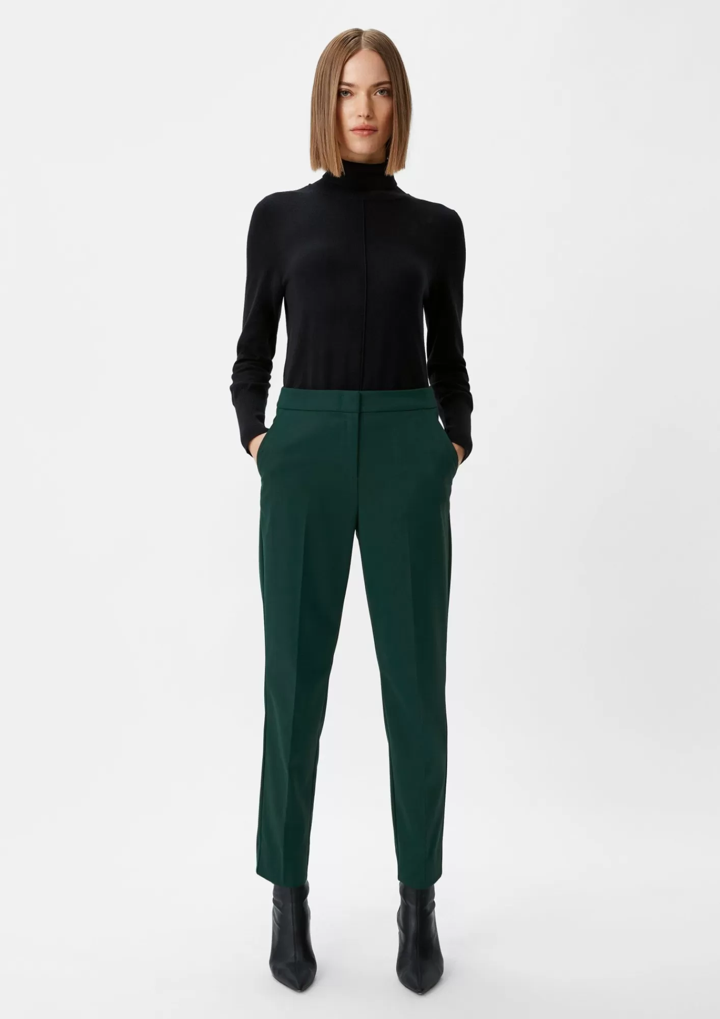 Flash Sale Comma Slim: Twillhose Mit Bugelfalten