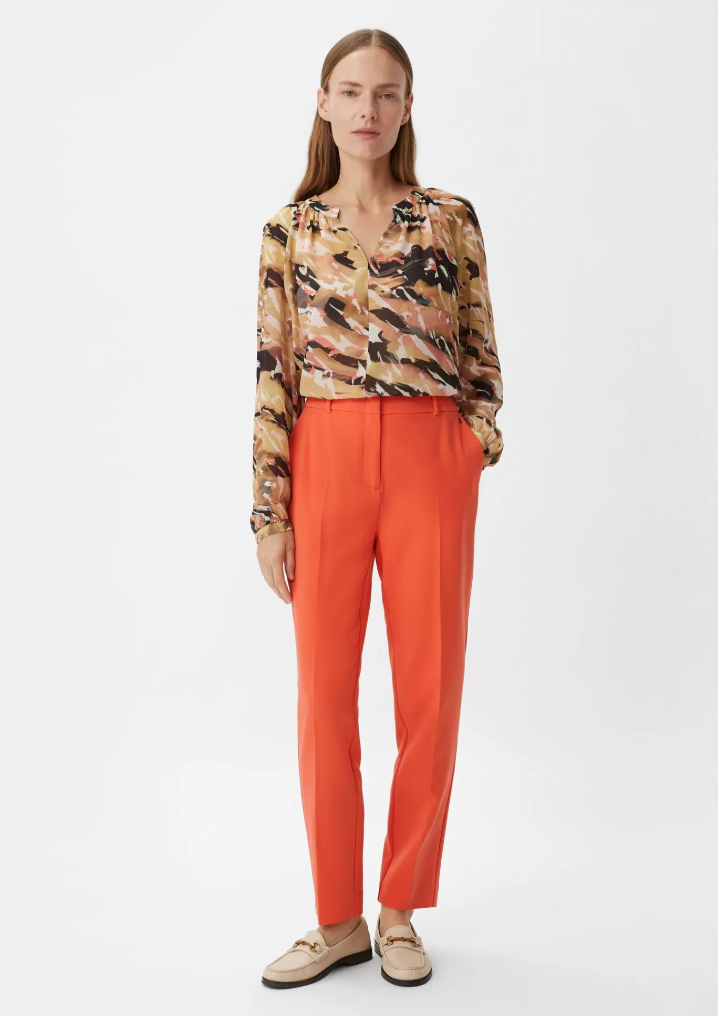Cheap Comma Slim: Twill-Hose Mit Slim Leg