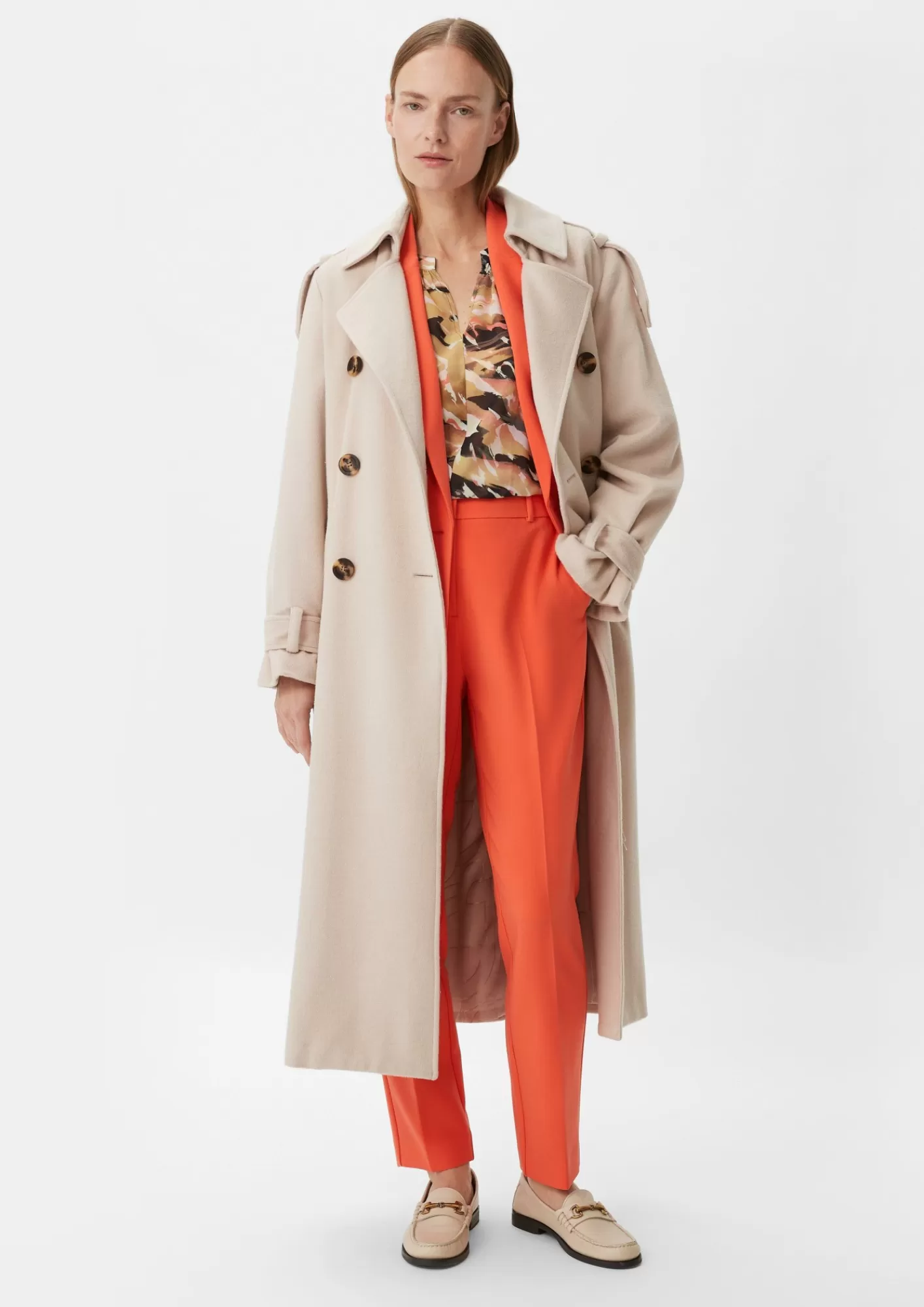 Cheap Comma Slim: Twill-Hose Mit Slim Leg
