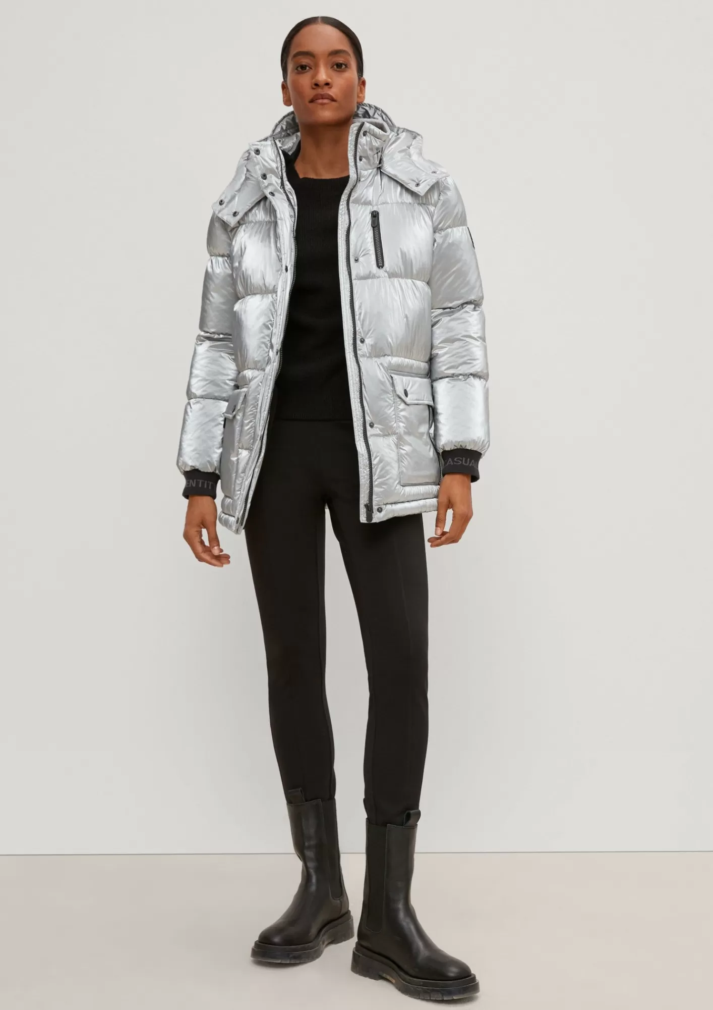 Shop Comma Steppjacke Im Metallic-Look