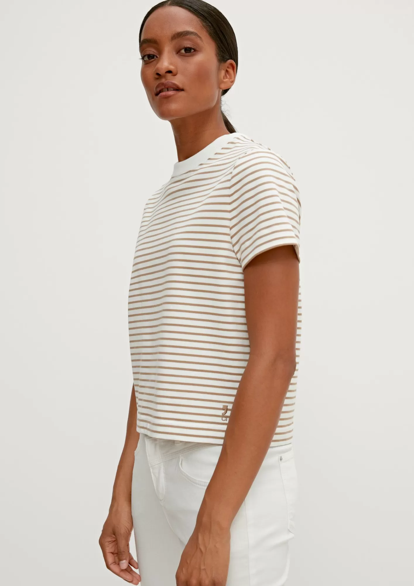 Hot Comma Streifenshirt Aus Jersey