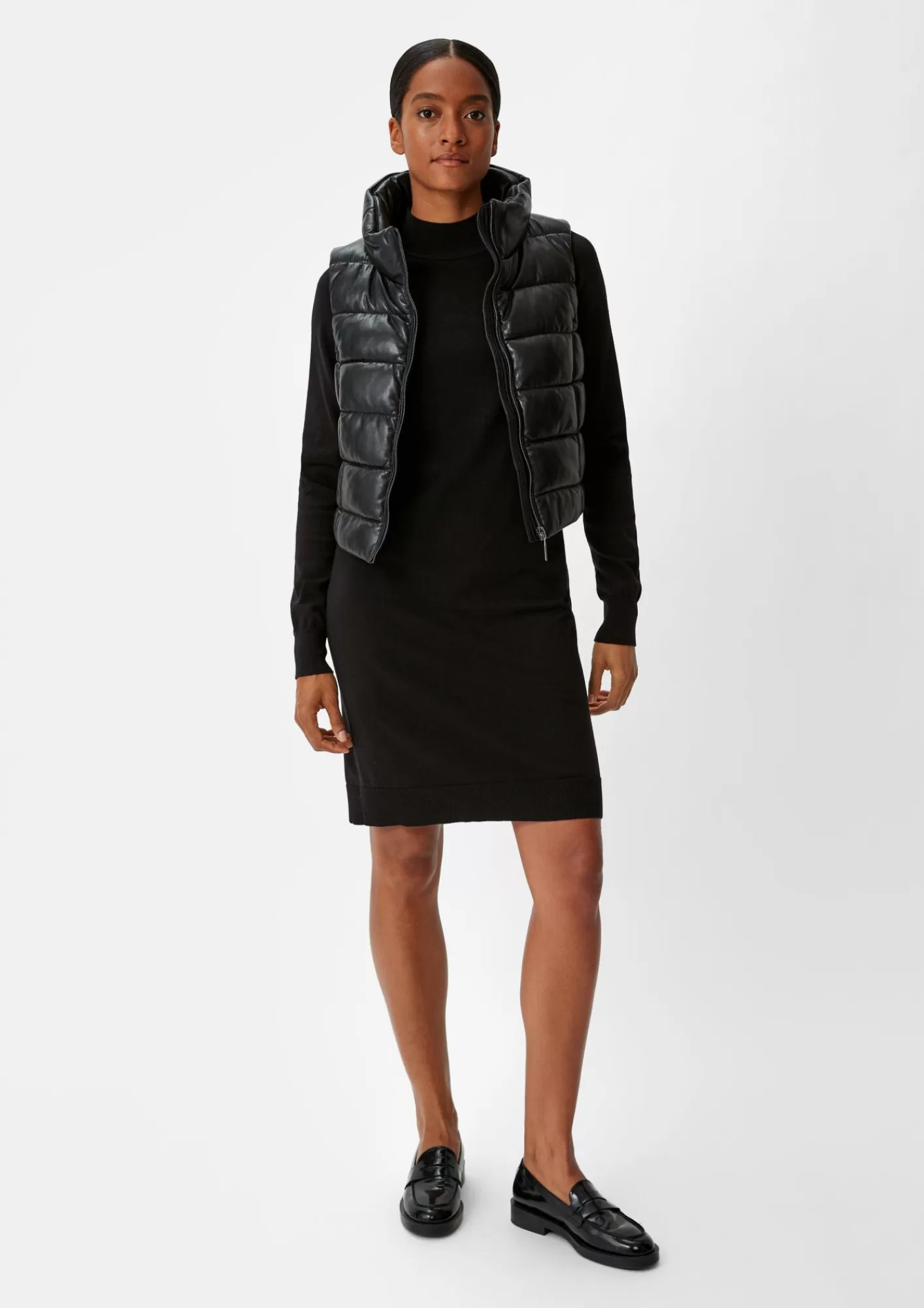 Outlet Comma Strickkleid Aus Viskosemix