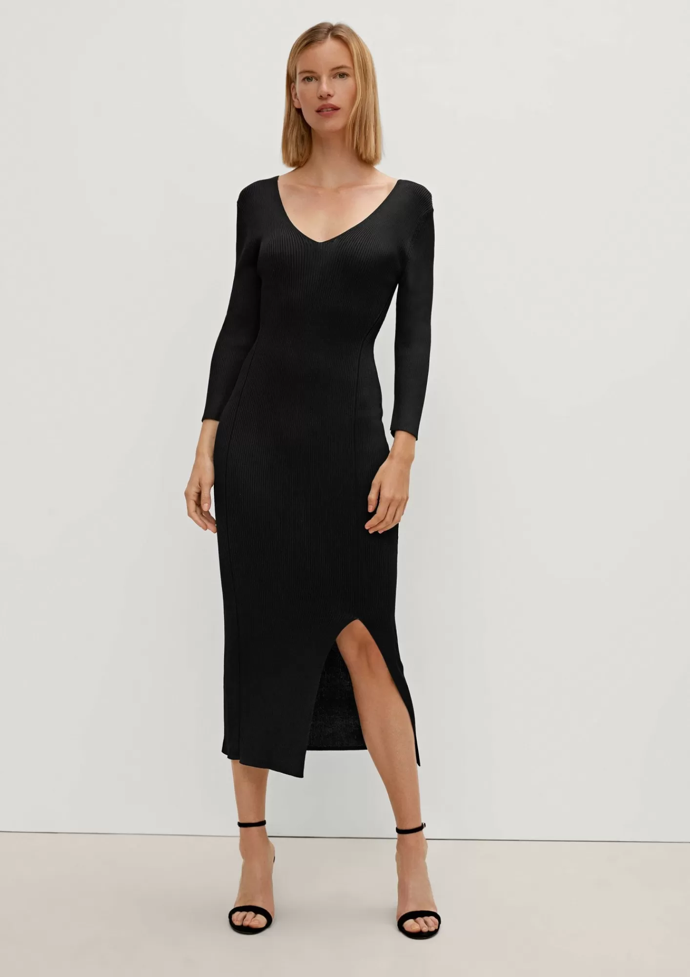 Sale Comma Strickkleid Mit Rippstruktur