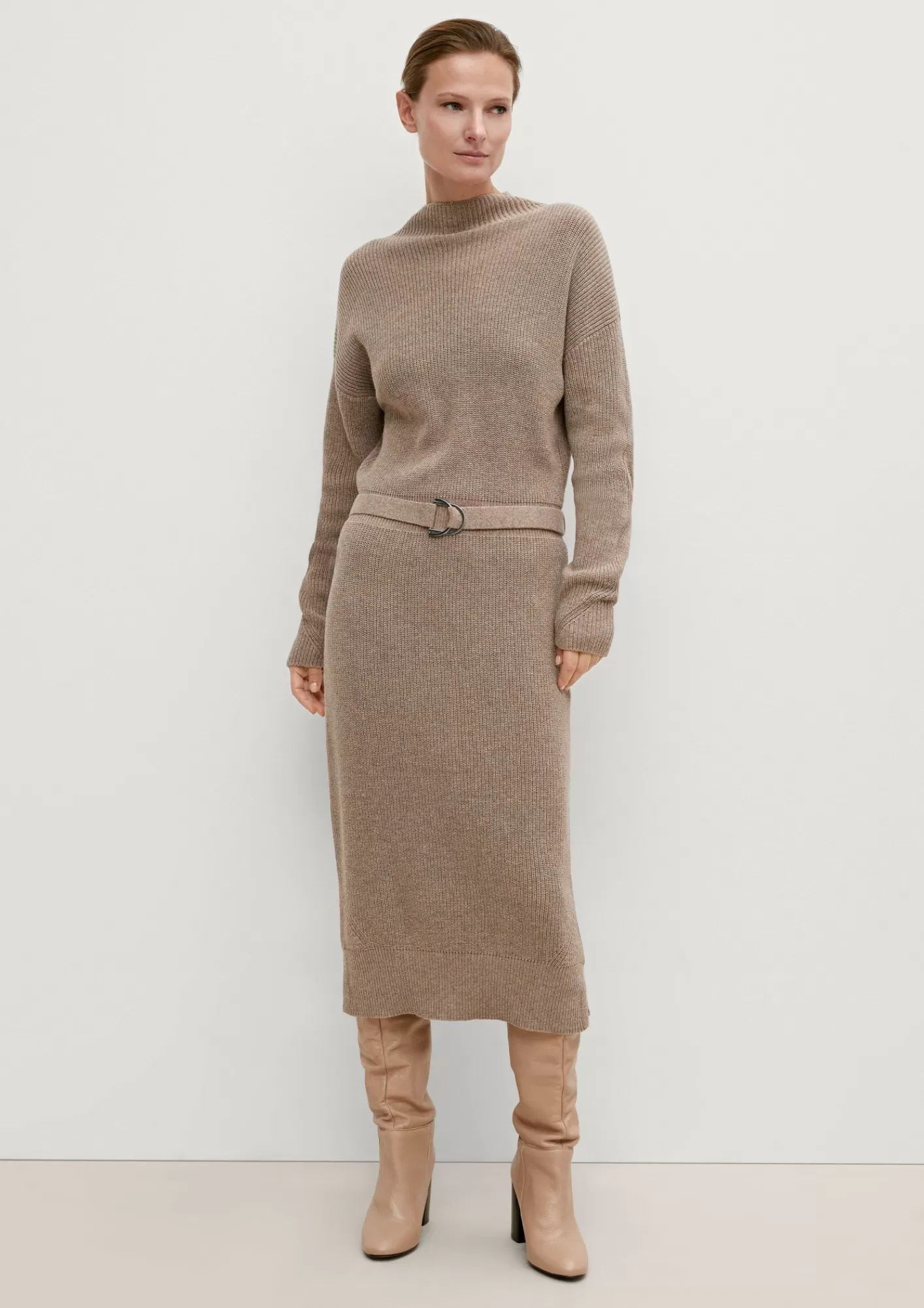 Best Comma Strickkleid Mit Rippstruktur