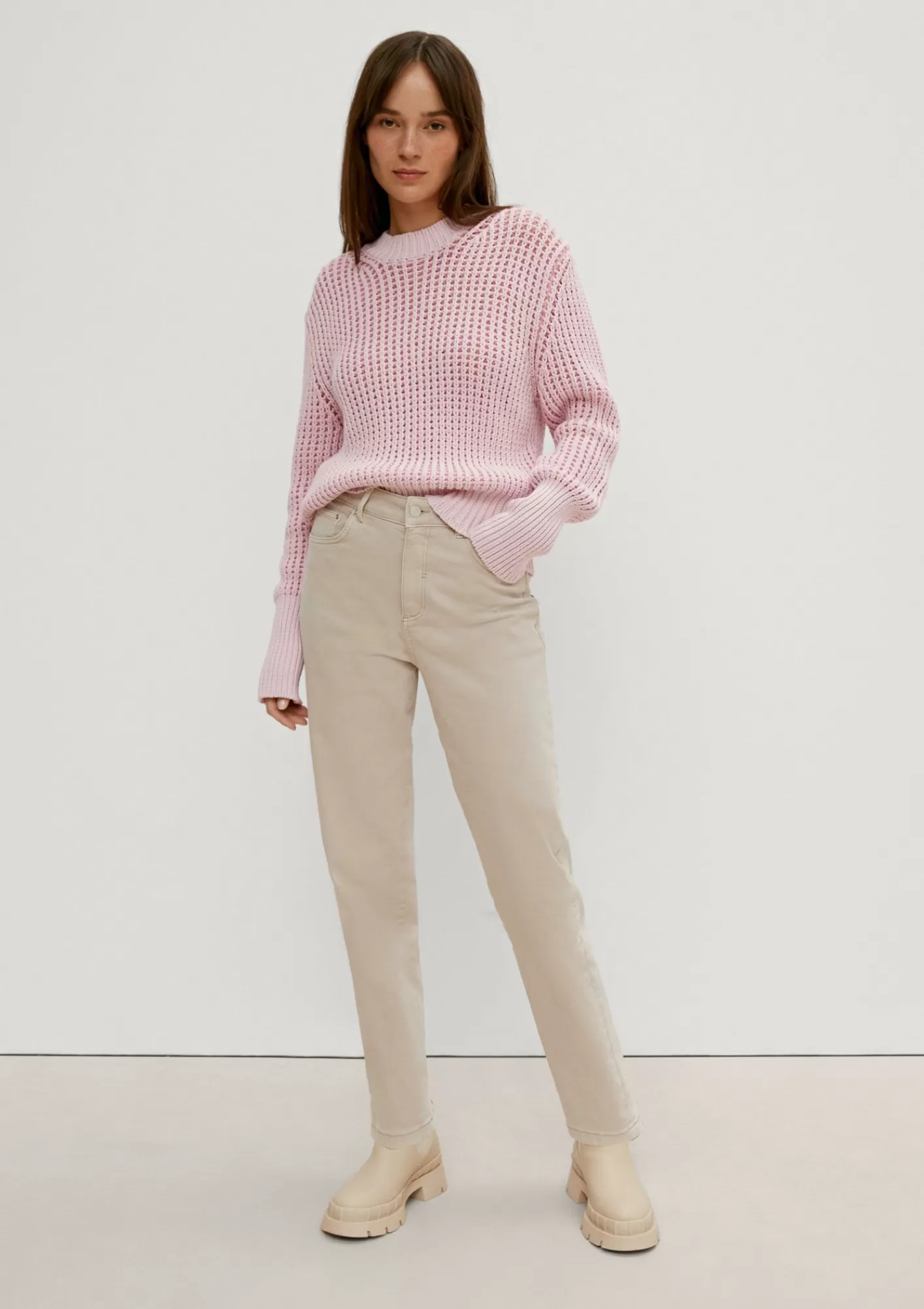 Store Comma Strickpullover In Bicolor-Optik
