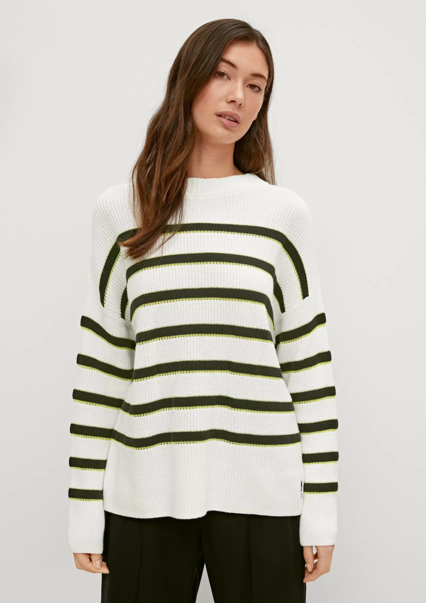 Best Sale Comma Strickpullover Mit Streifenmuster