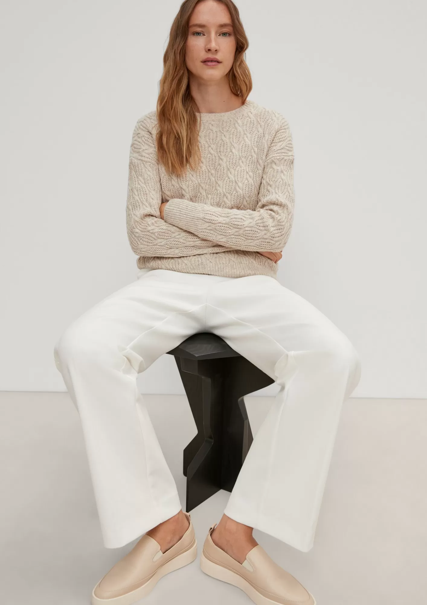Shop Comma Strickpullover Mit Zopfmuster
