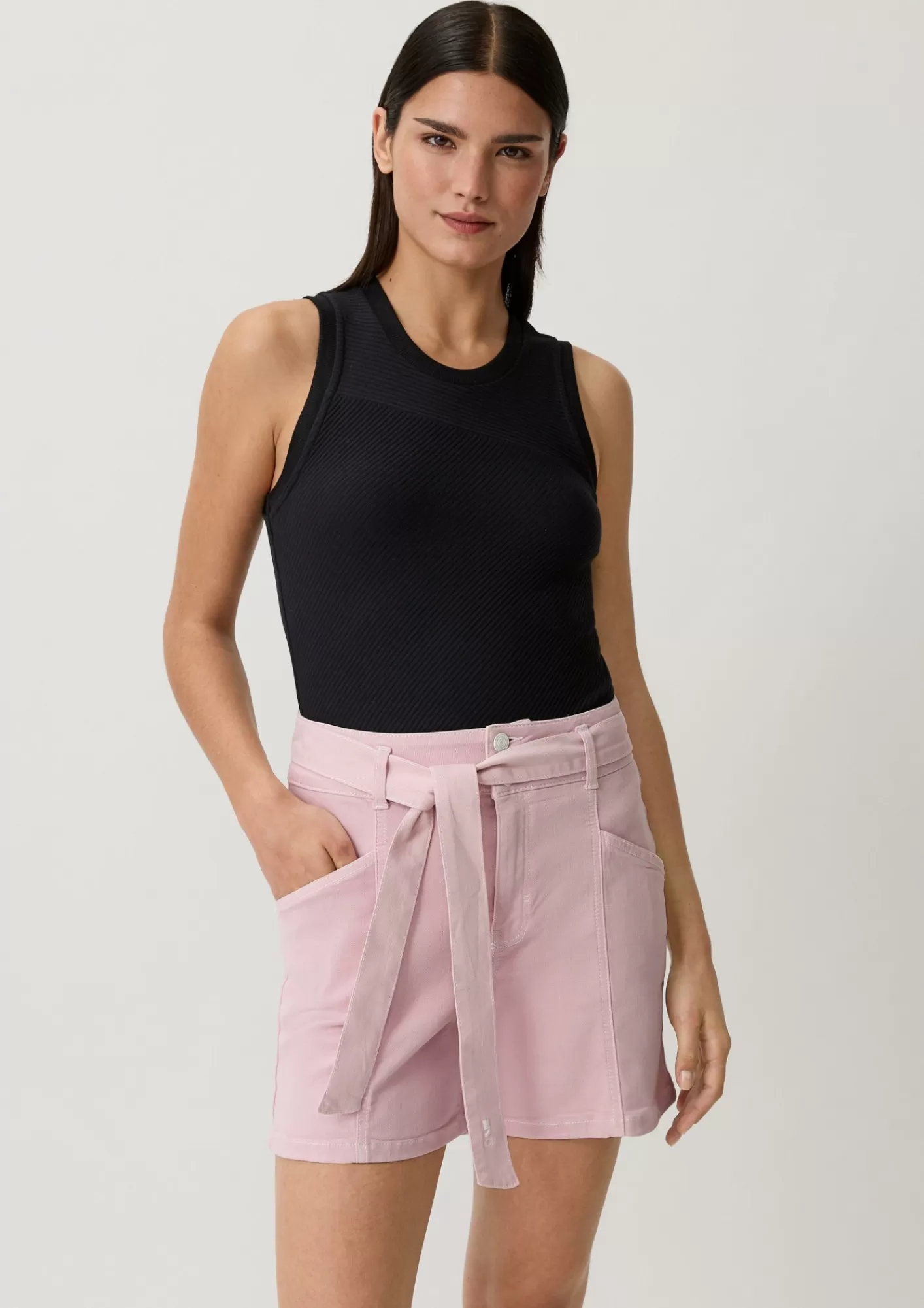 Outlet Comma Stricktop Aus Baumwollstretch