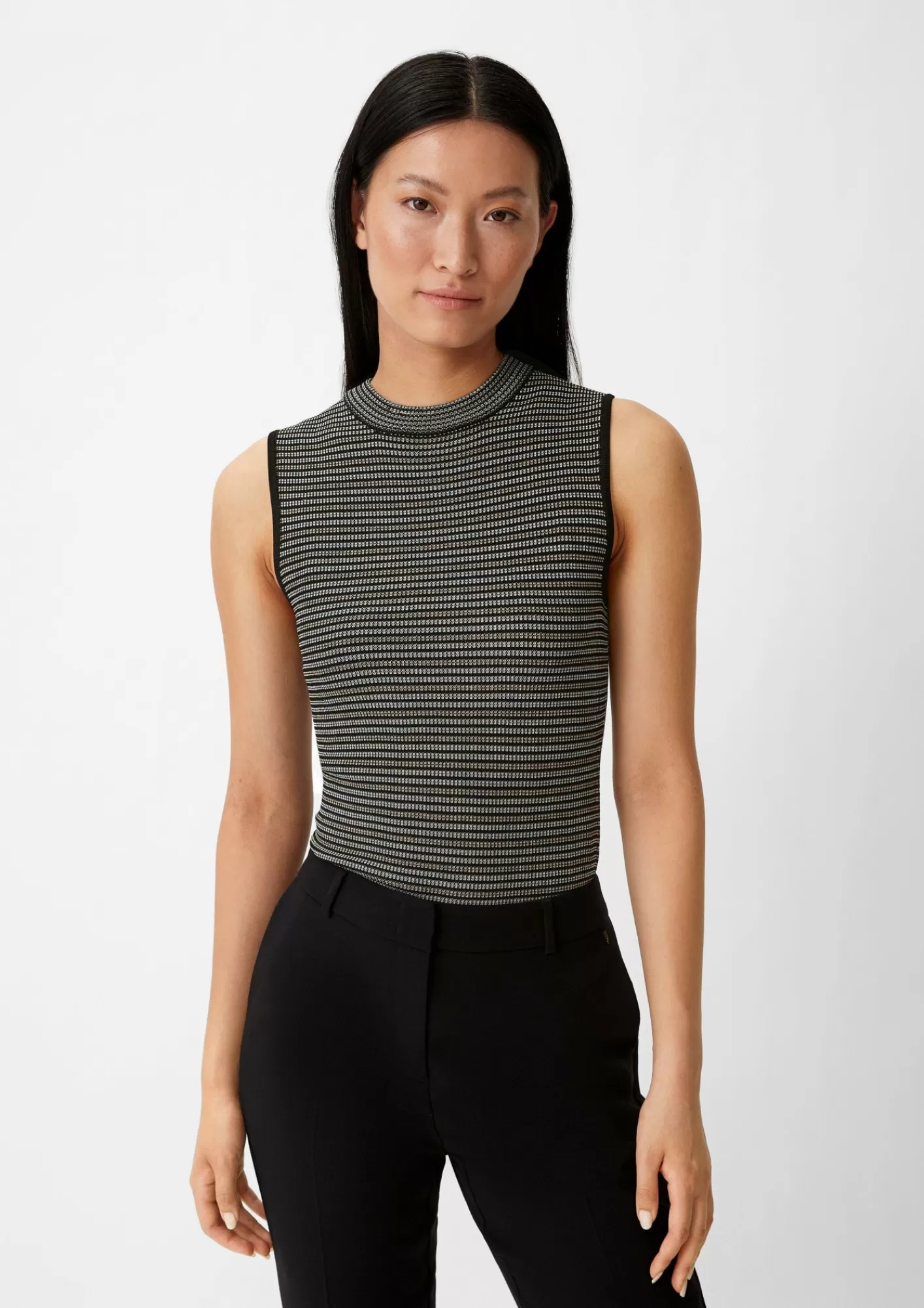 Outlet Comma Stricktop Aus Viskosemix