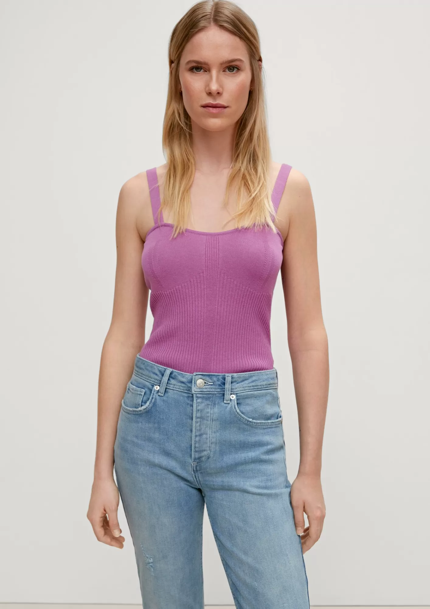 Outlet Comma Stricktop Aus Viskosemix