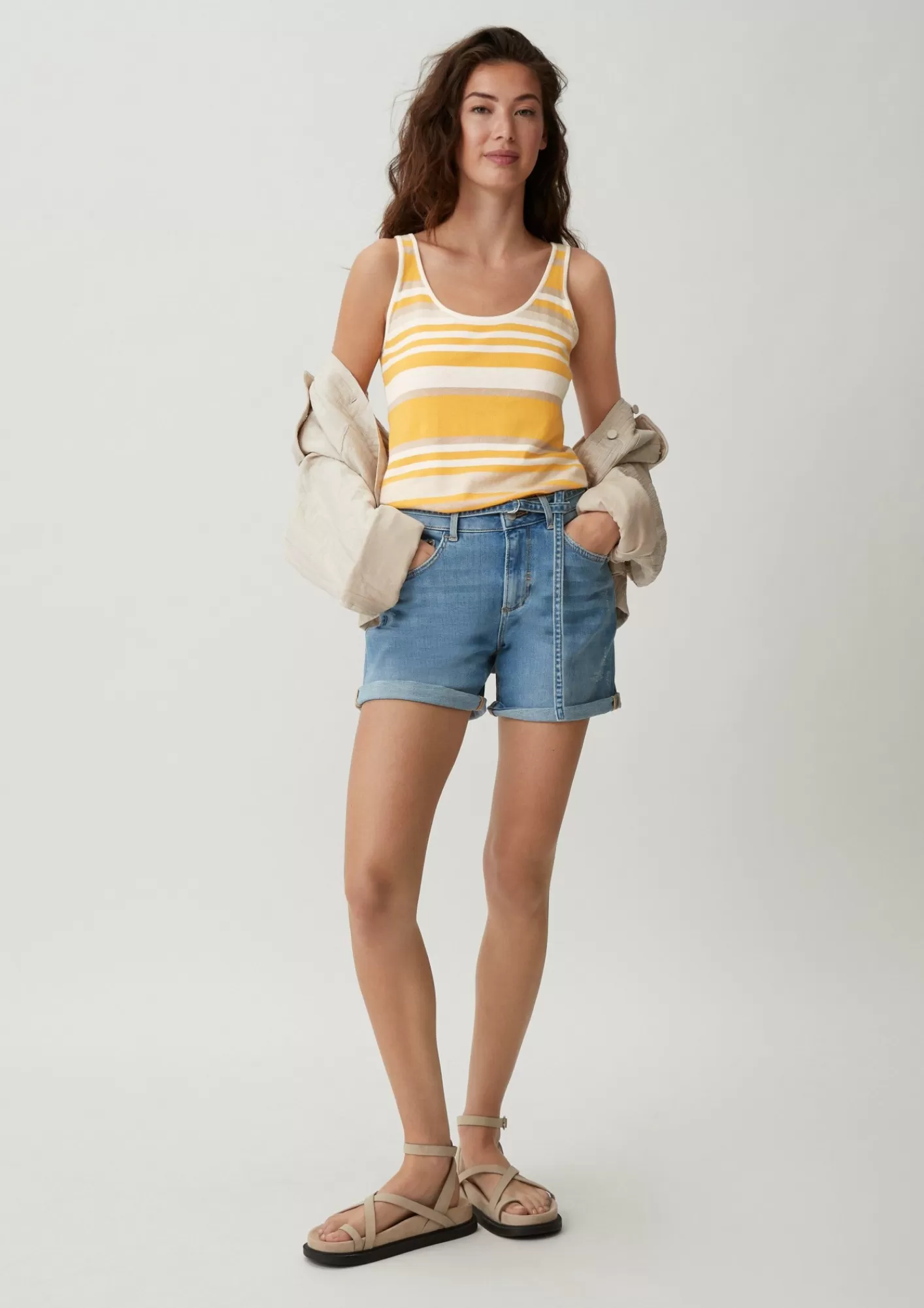 Flash Sale Comma Stricktop Aus Viskosemix Mit Leinen