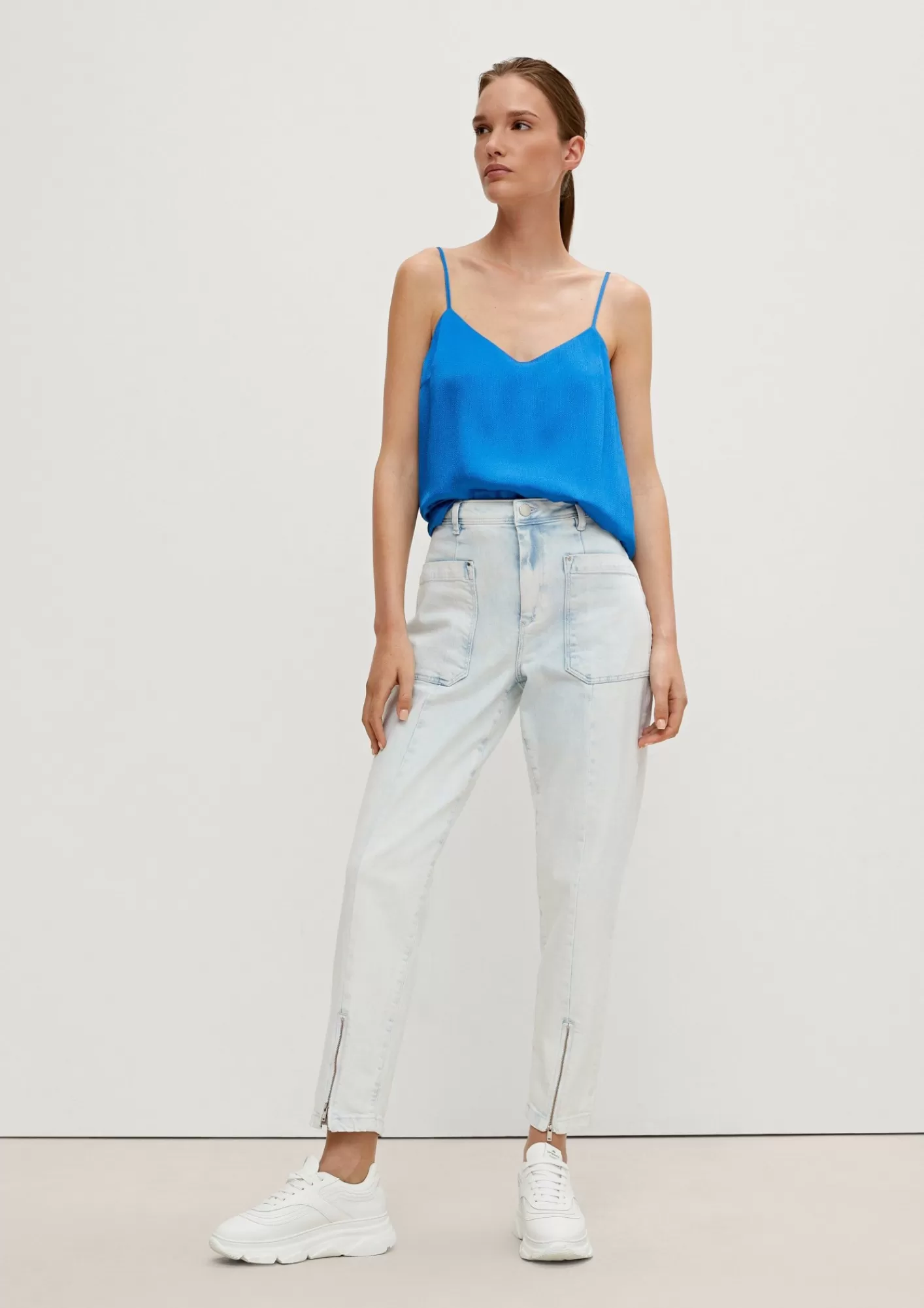 Cheap Comma Strukturiertes Top Aus Satin