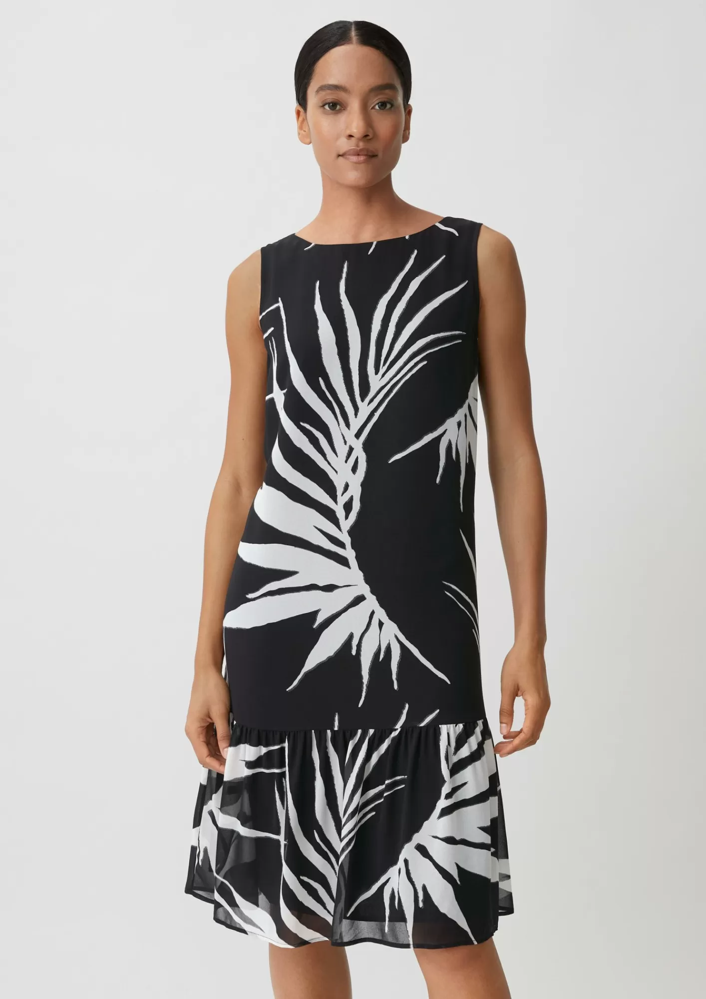Best Comma Stufenkleid Aus Chiffon