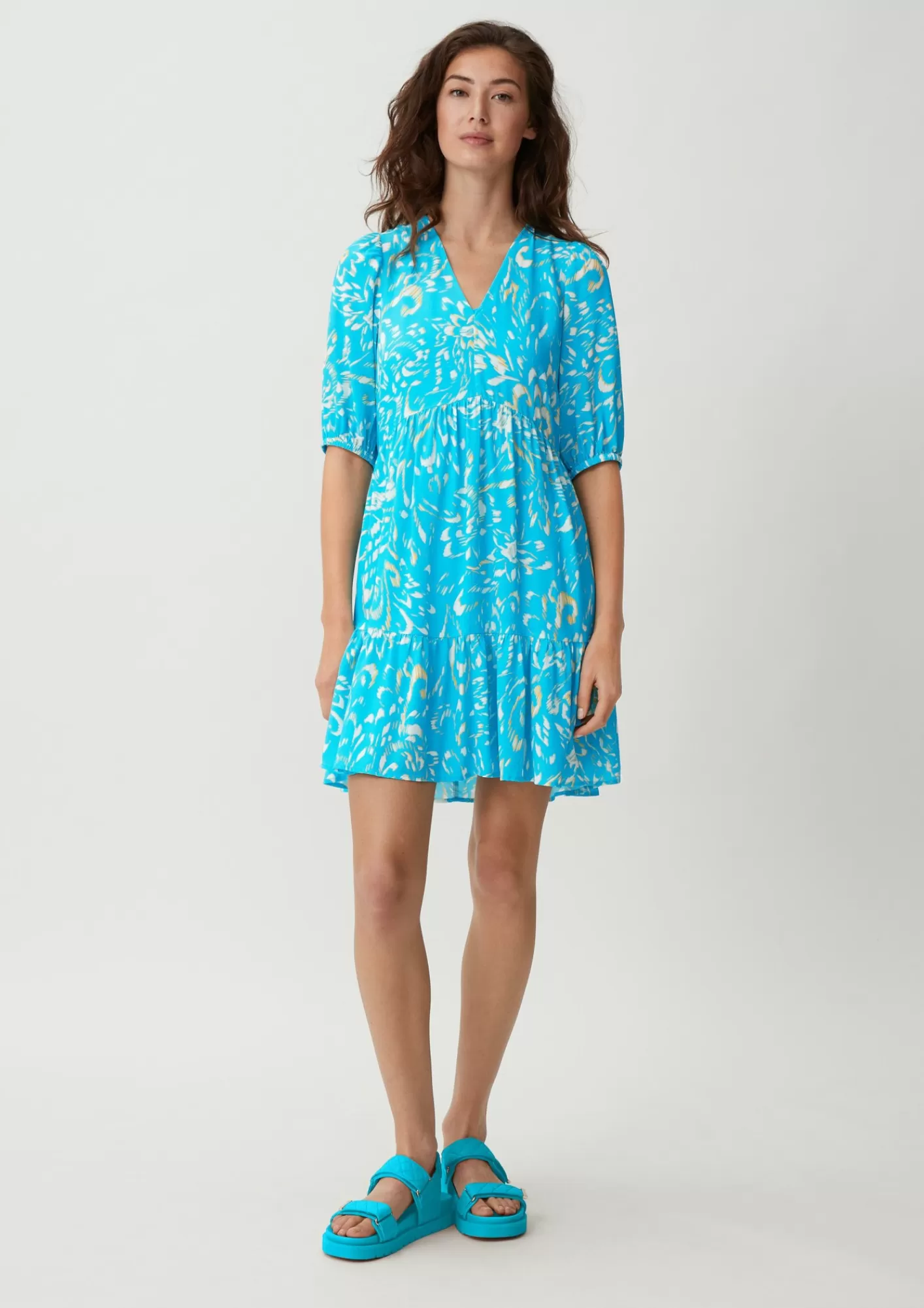 Shop Comma Stufenkleid Aus Crepe