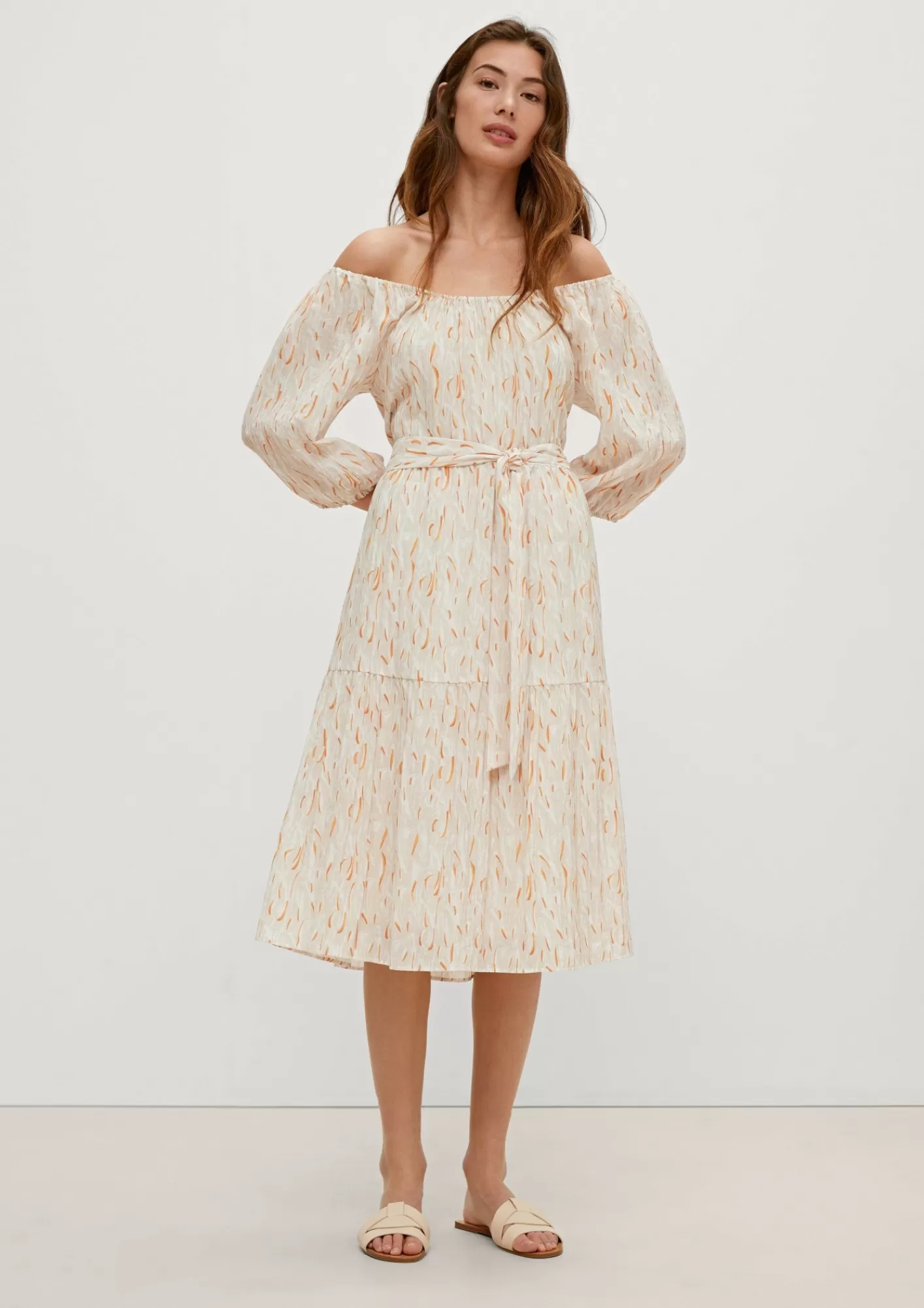 Best Sale Comma Stufenkleid Mit Allover-Muster