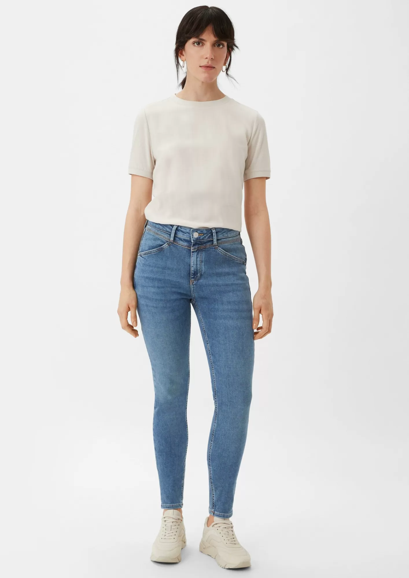 Store Comma Superskinny-Jeans Mit Verkurztem Bein