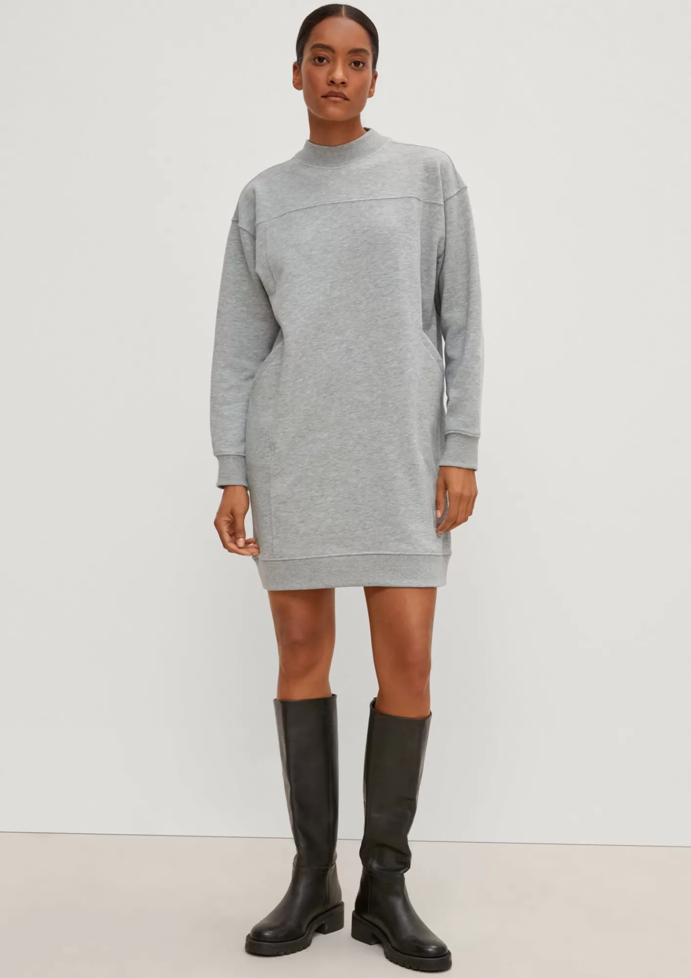 Sale Comma Sweatkleid Aus Baumwollmix