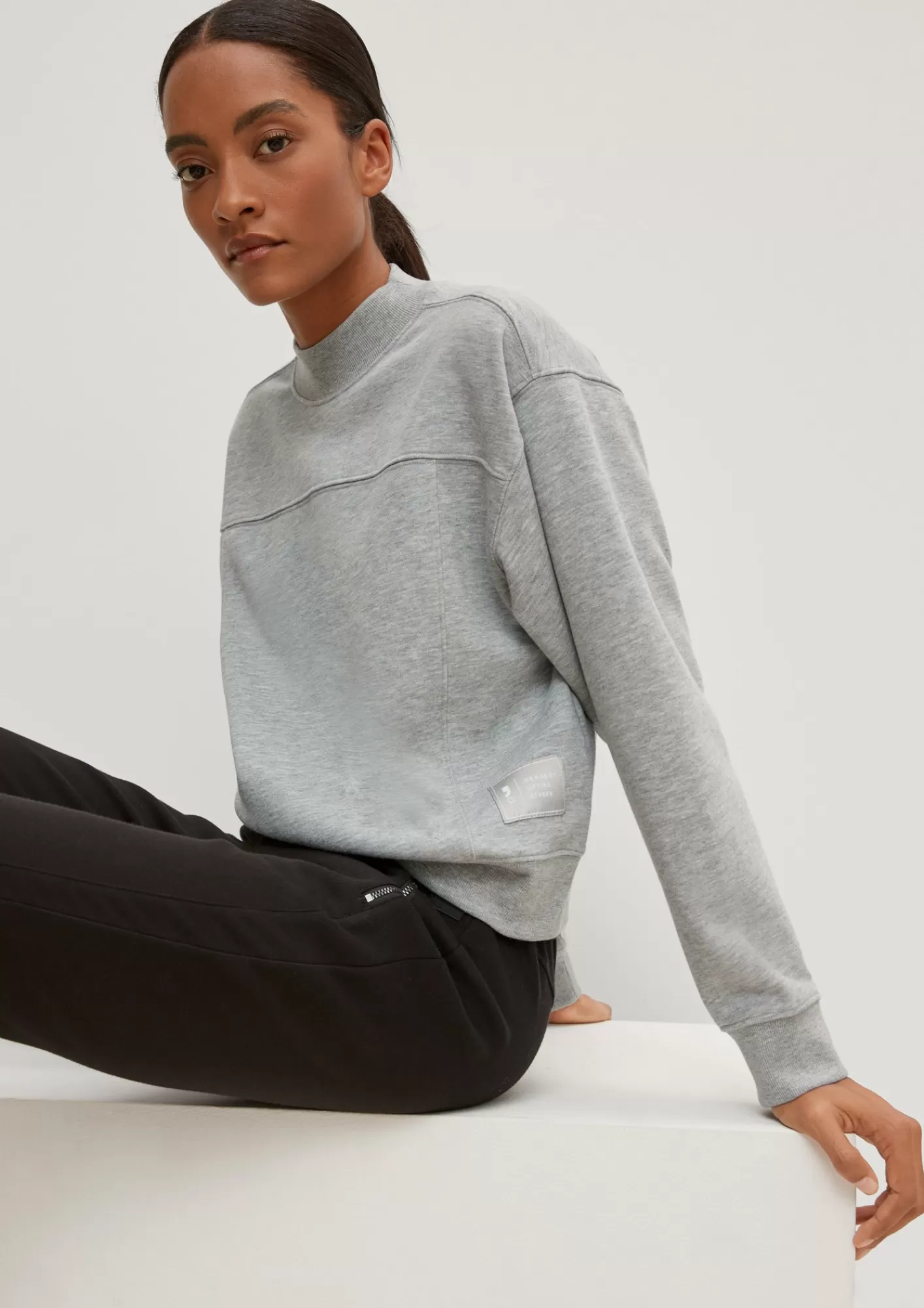 Shop Comma Sweatshirt Aus Baumwollstretch