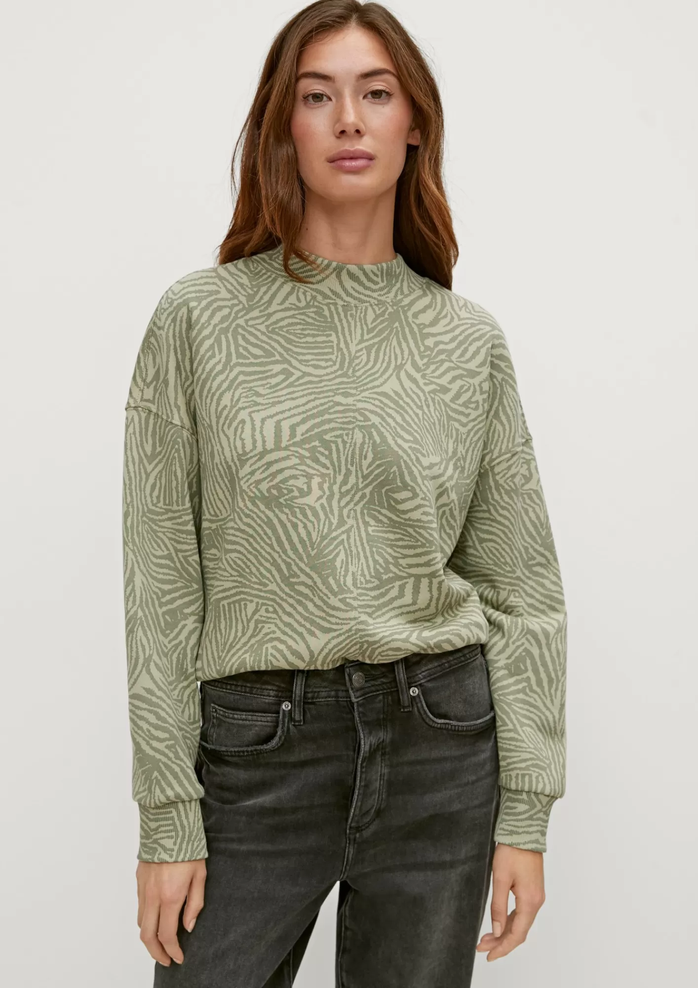 Outlet Comma Sweatshirt Mit Allovermuster