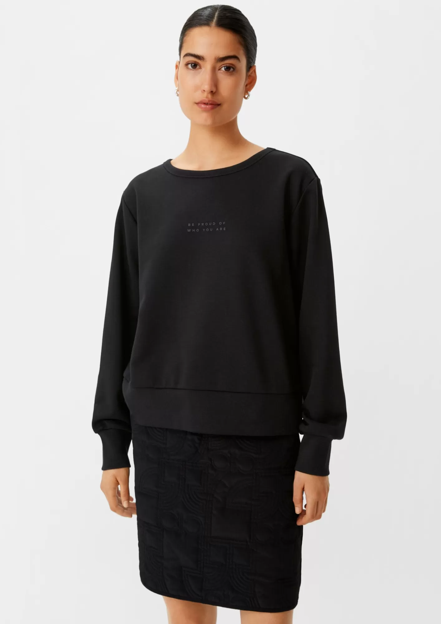 Sale Comma Sweatshirt Mit Gummiertem Print