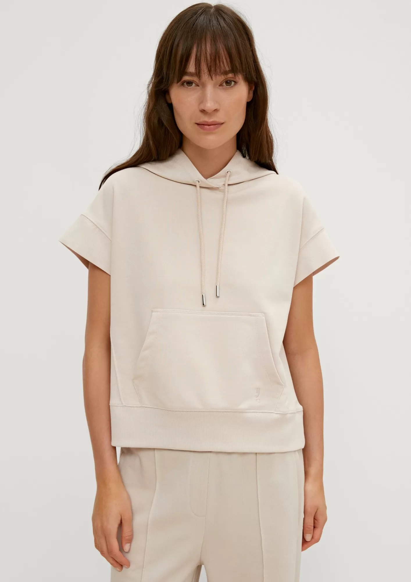 Hot Comma Sweatshirt Mit Kurzen Armeln