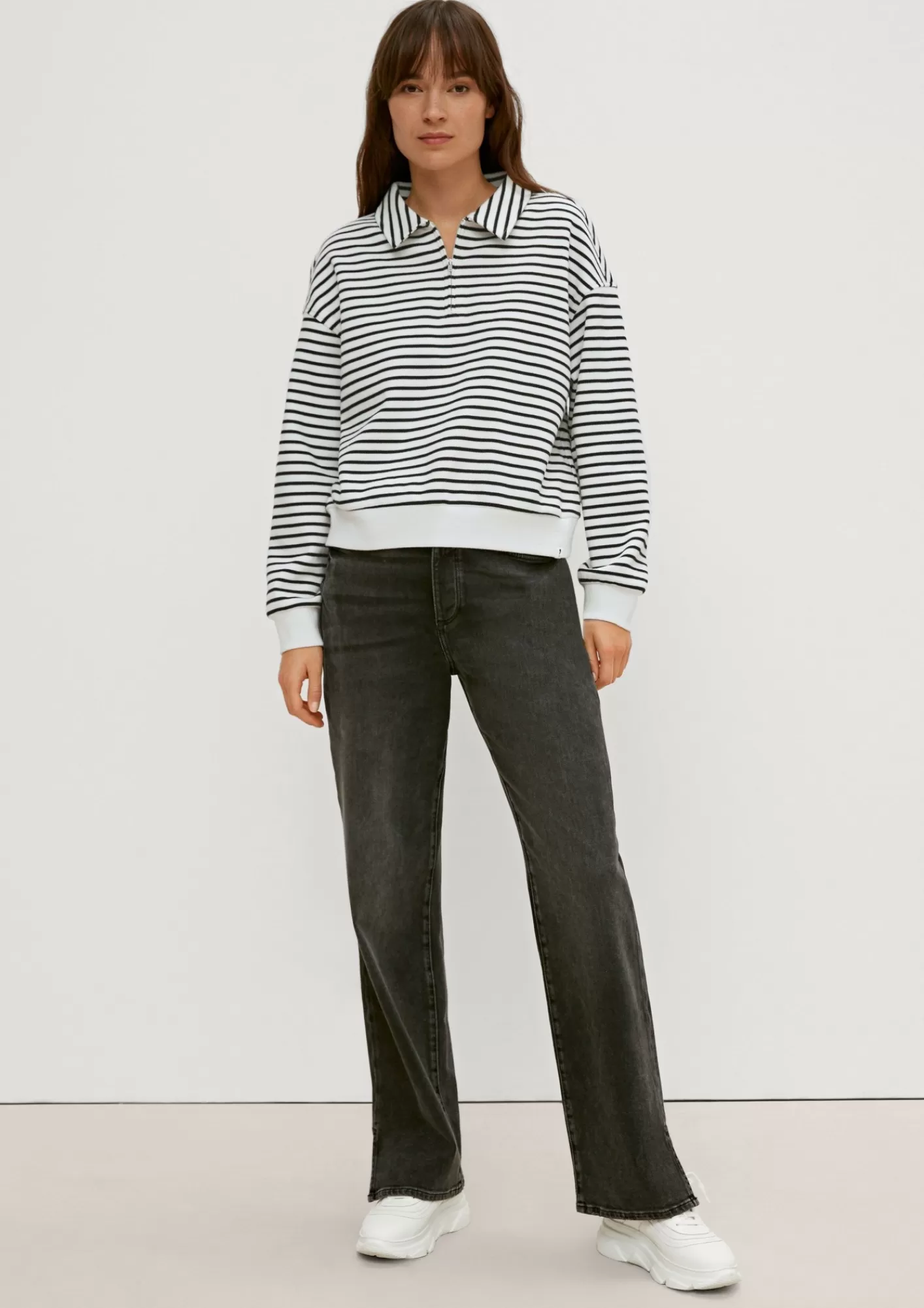 Store Comma Sweatshirt Mit Reisverschluss