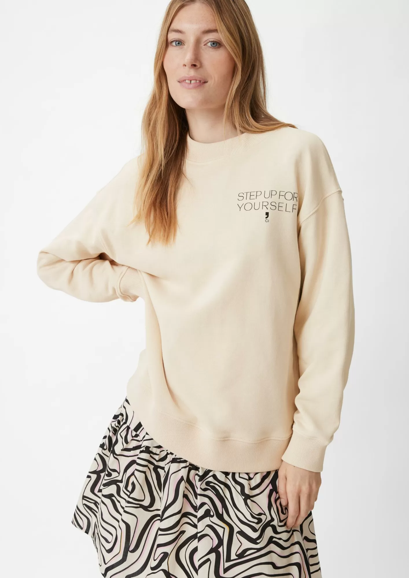 Discount Comma Sweatshirt Mit Statement-Print