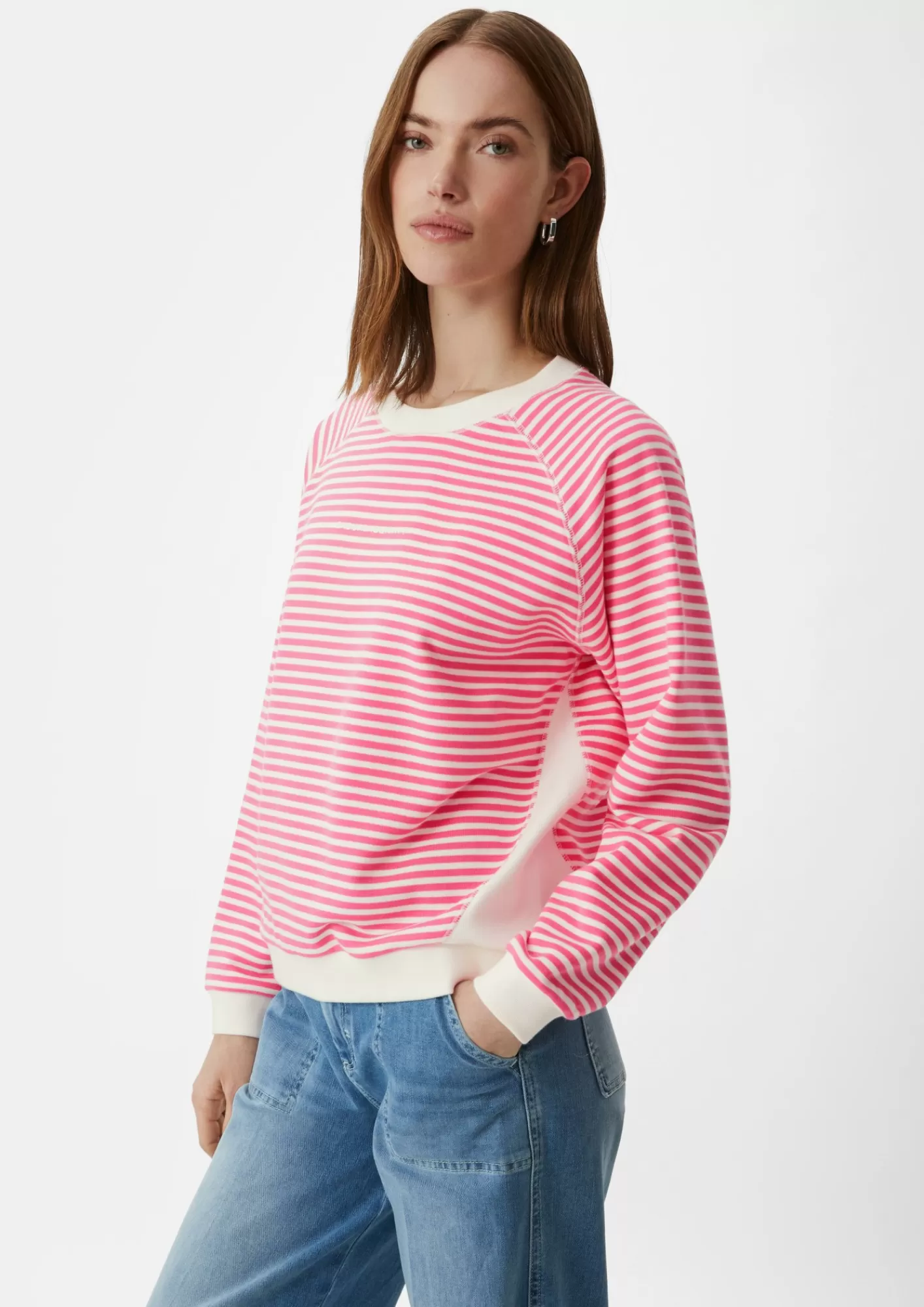 Fashion Comma Sweatshirt Mit Streifenmuster