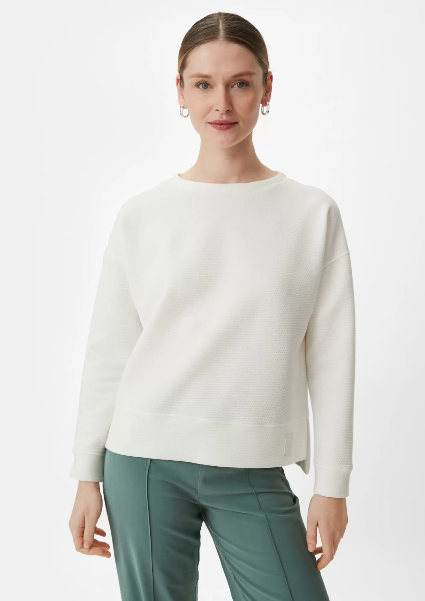 Hot Comma Sweatshirt Mit Strukturmuster