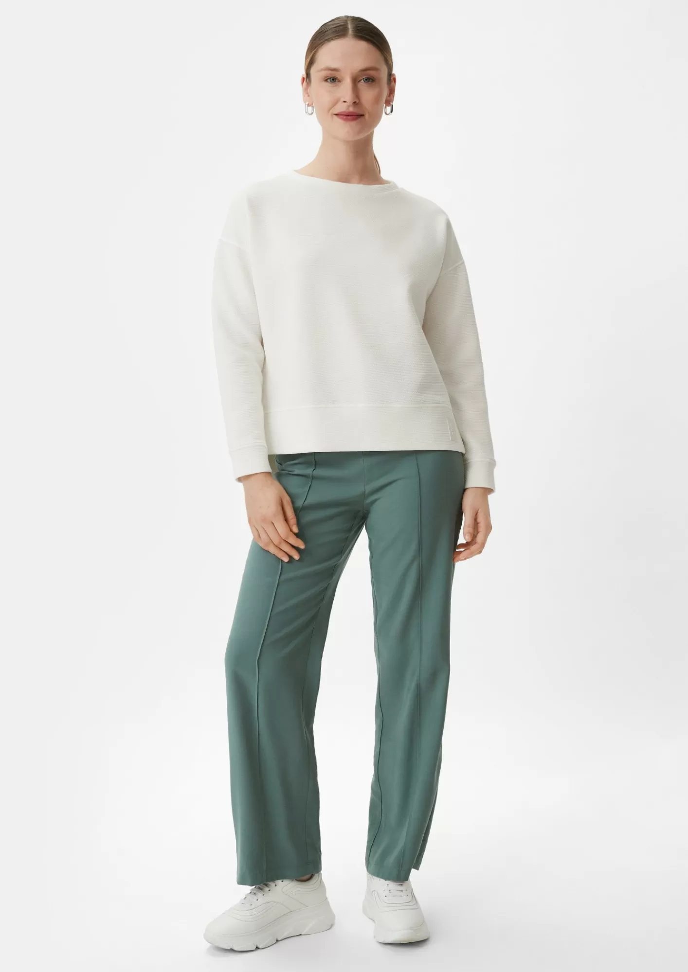 Hot Comma Sweatshirt Mit Strukturmuster