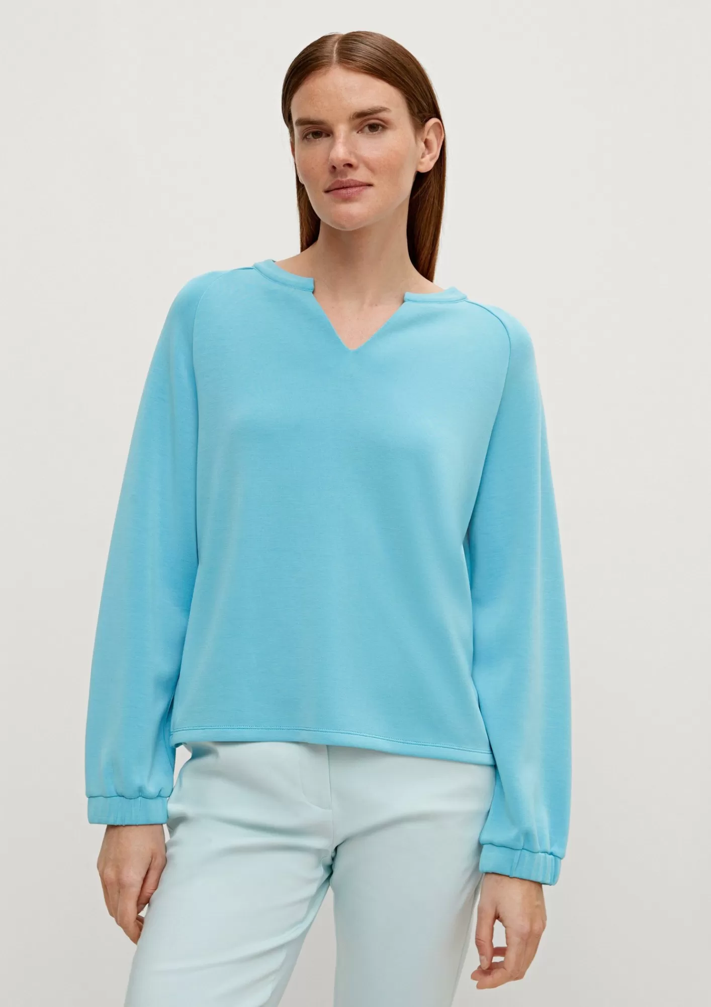 Outlet Comma Sweatshirt Mit Tunika-Ausschnitt